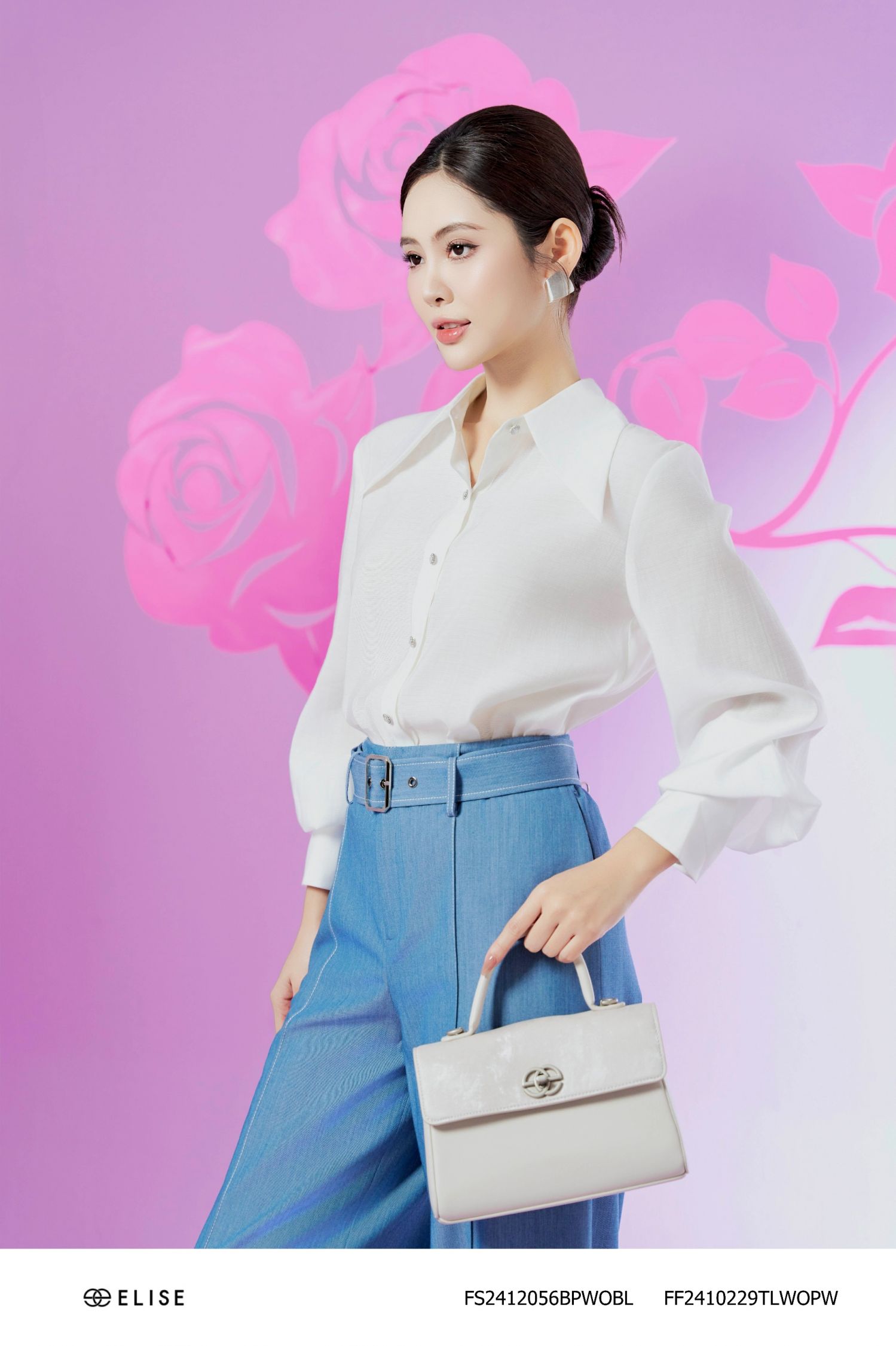 QUẦN SUÔNG XANH BIỂN DIỄU CHỈ ĐAI CẠP