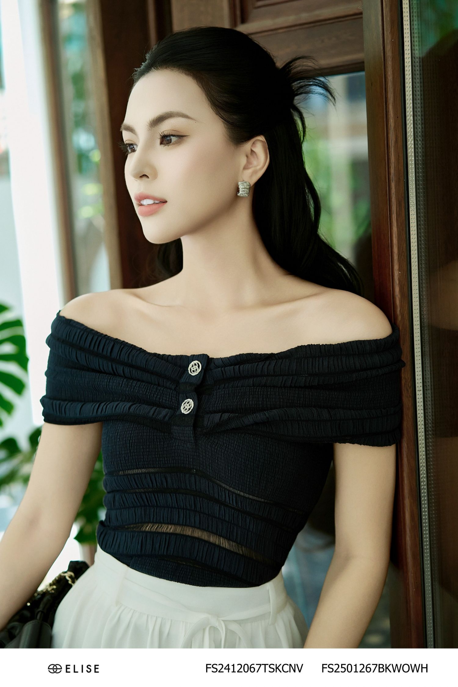 ÁO THUN LEN CHUN TÍM THAN TRỄ VAI