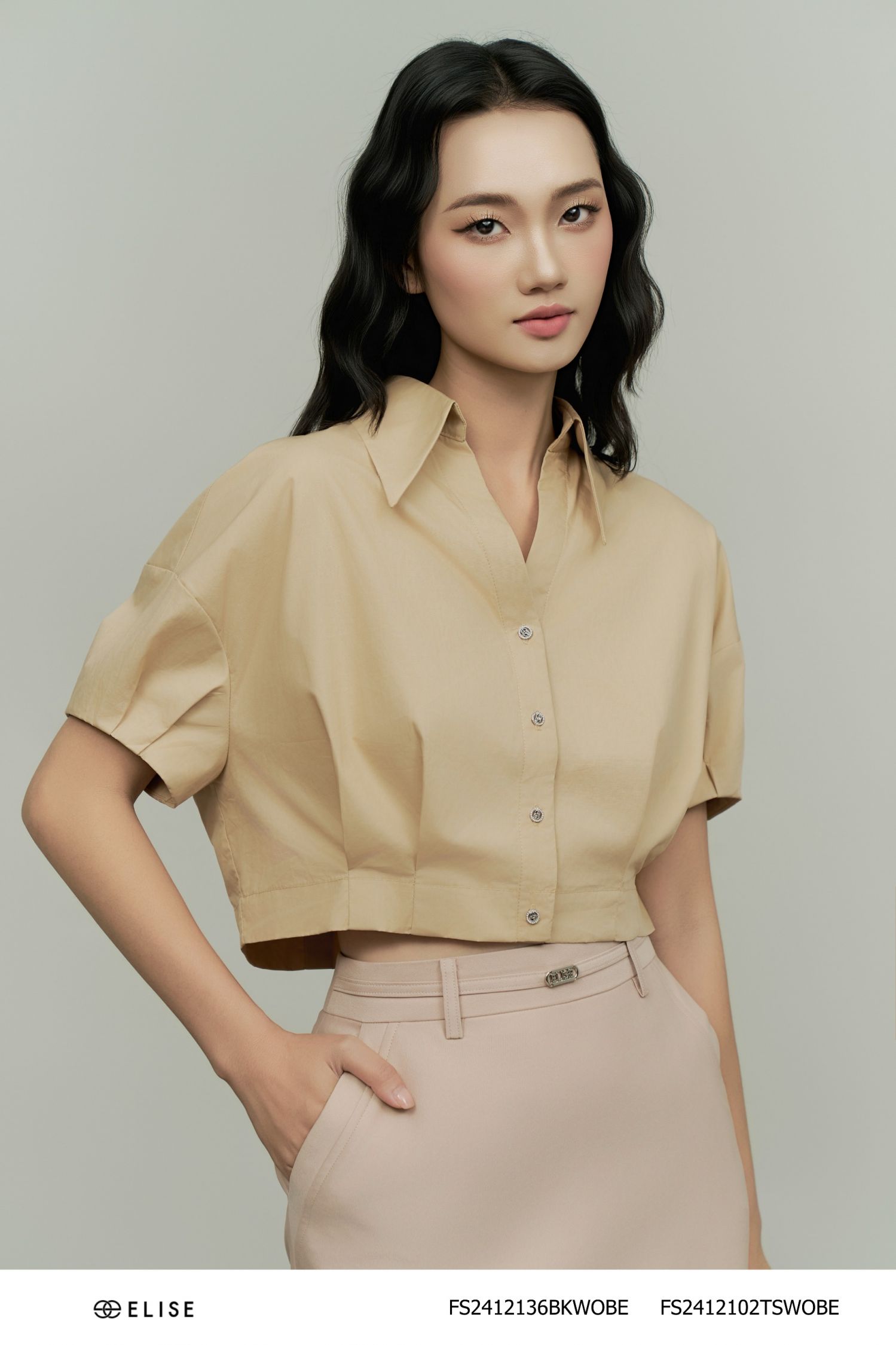 JUPE BE VÀNG TÚI CHÉO CẠP DÂY