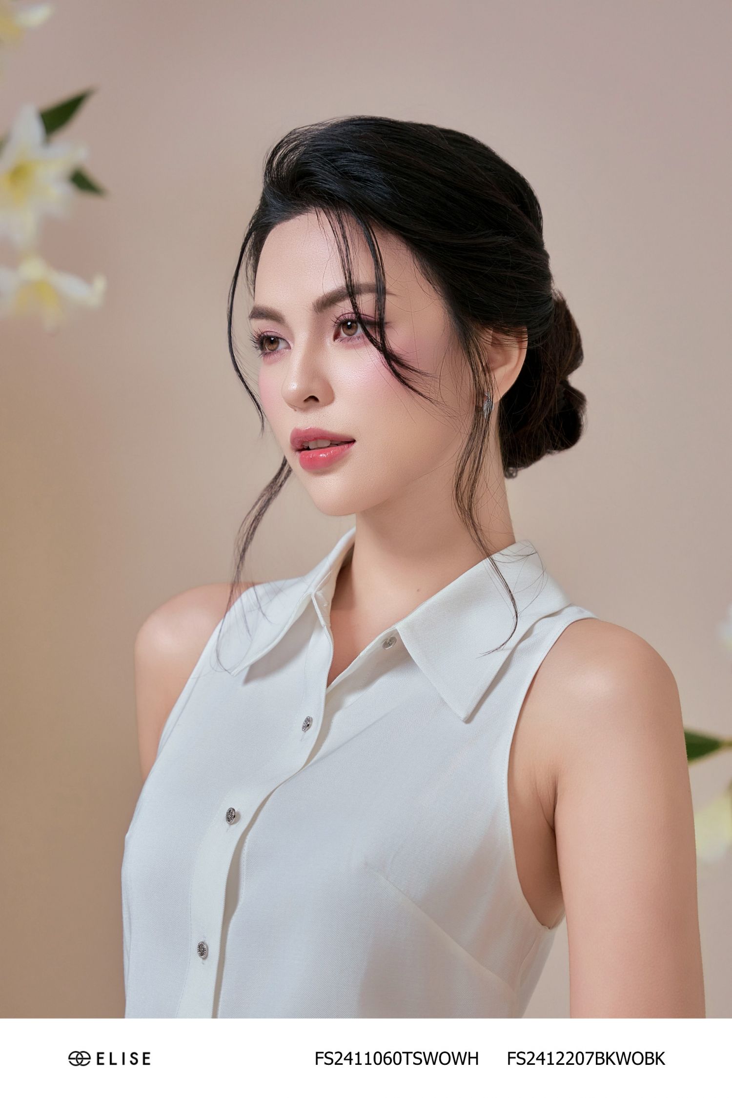 JUPE BÚT CHÌ ĐEN CẠP ĐÍNH THANH ELISE
