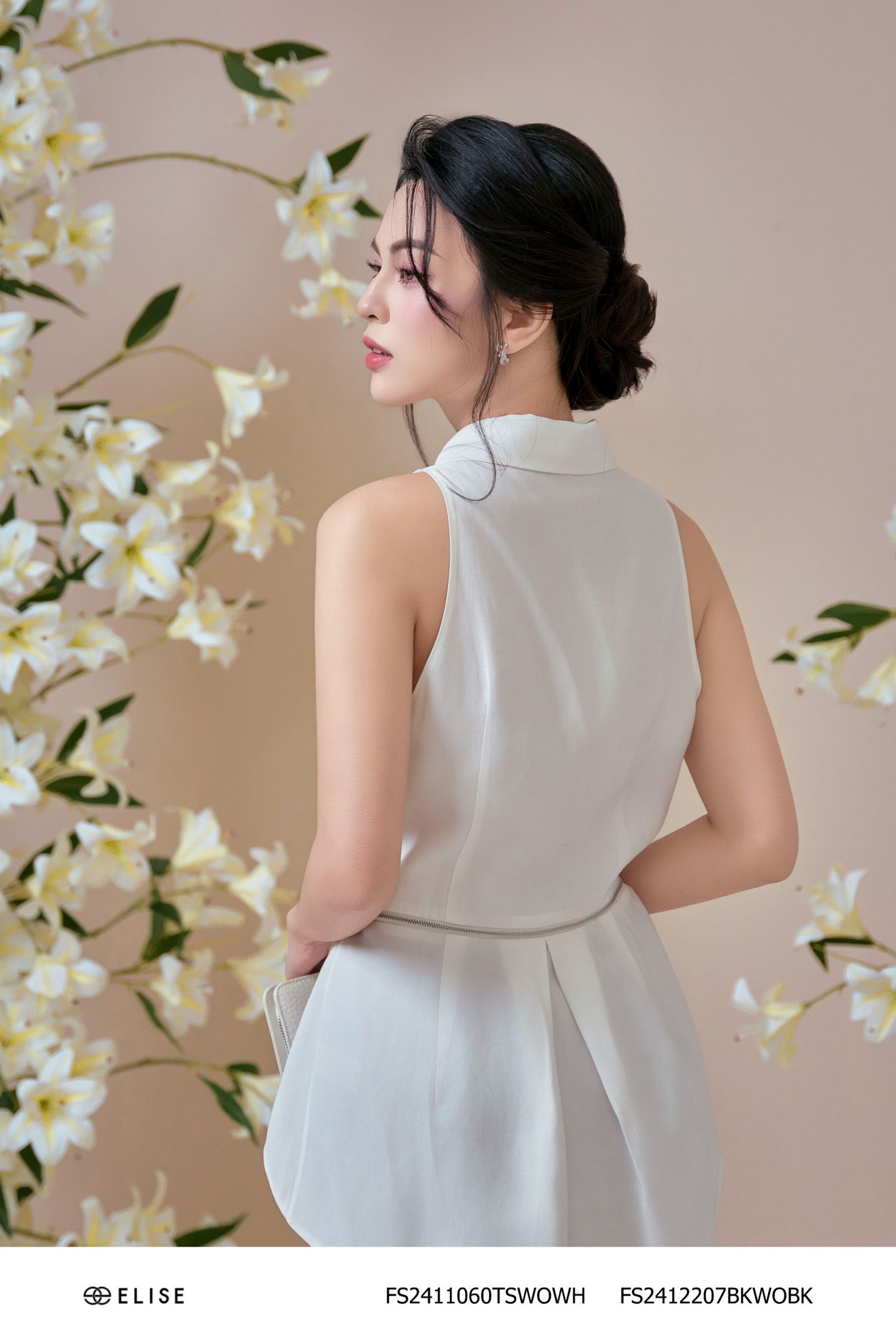 JUPE BÚT CHÌ ĐEN CẠP ĐÍNH THANH ELISE