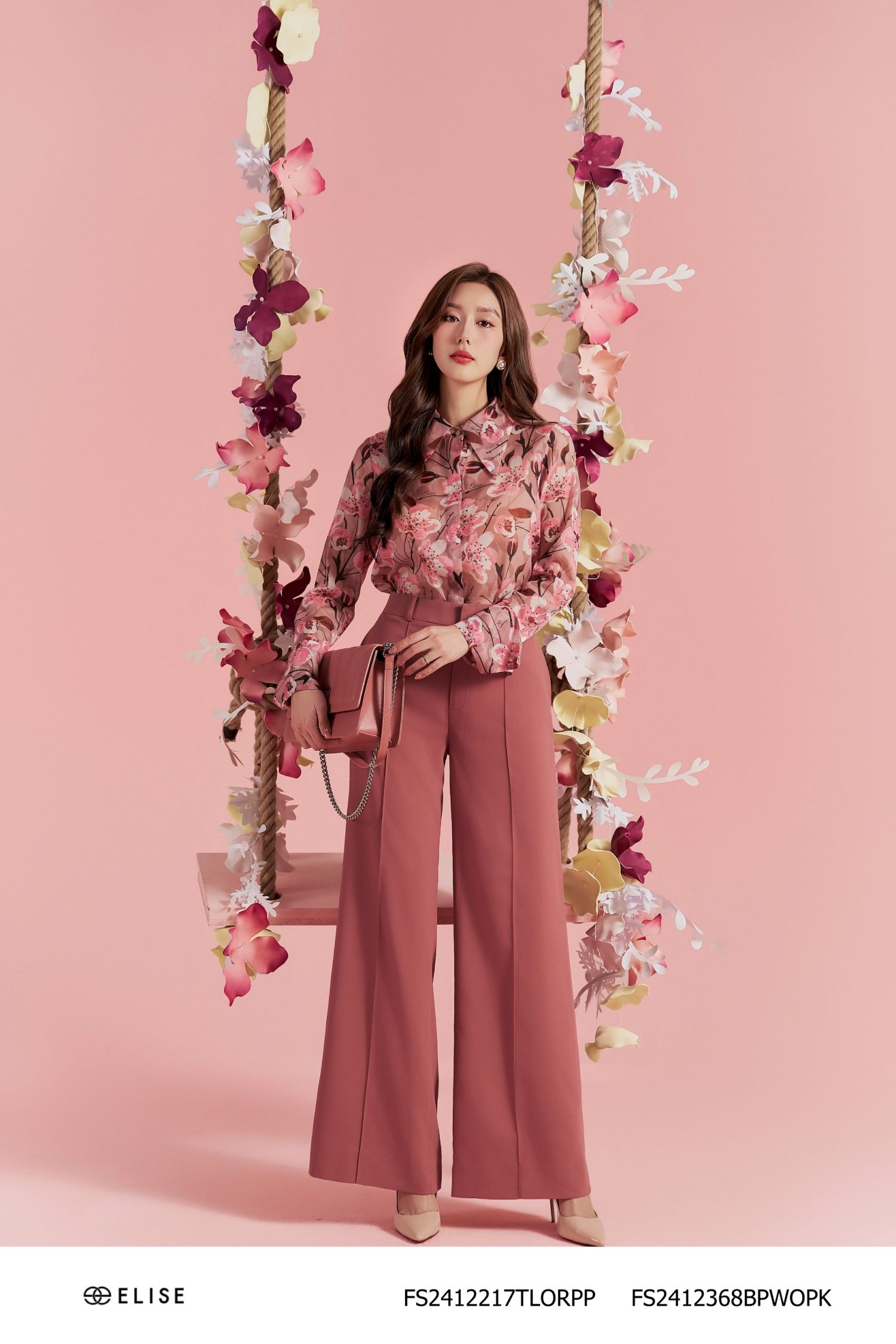 SM TƠ HỒNG ĐỖ HOA ĐÀO TAY LẬT