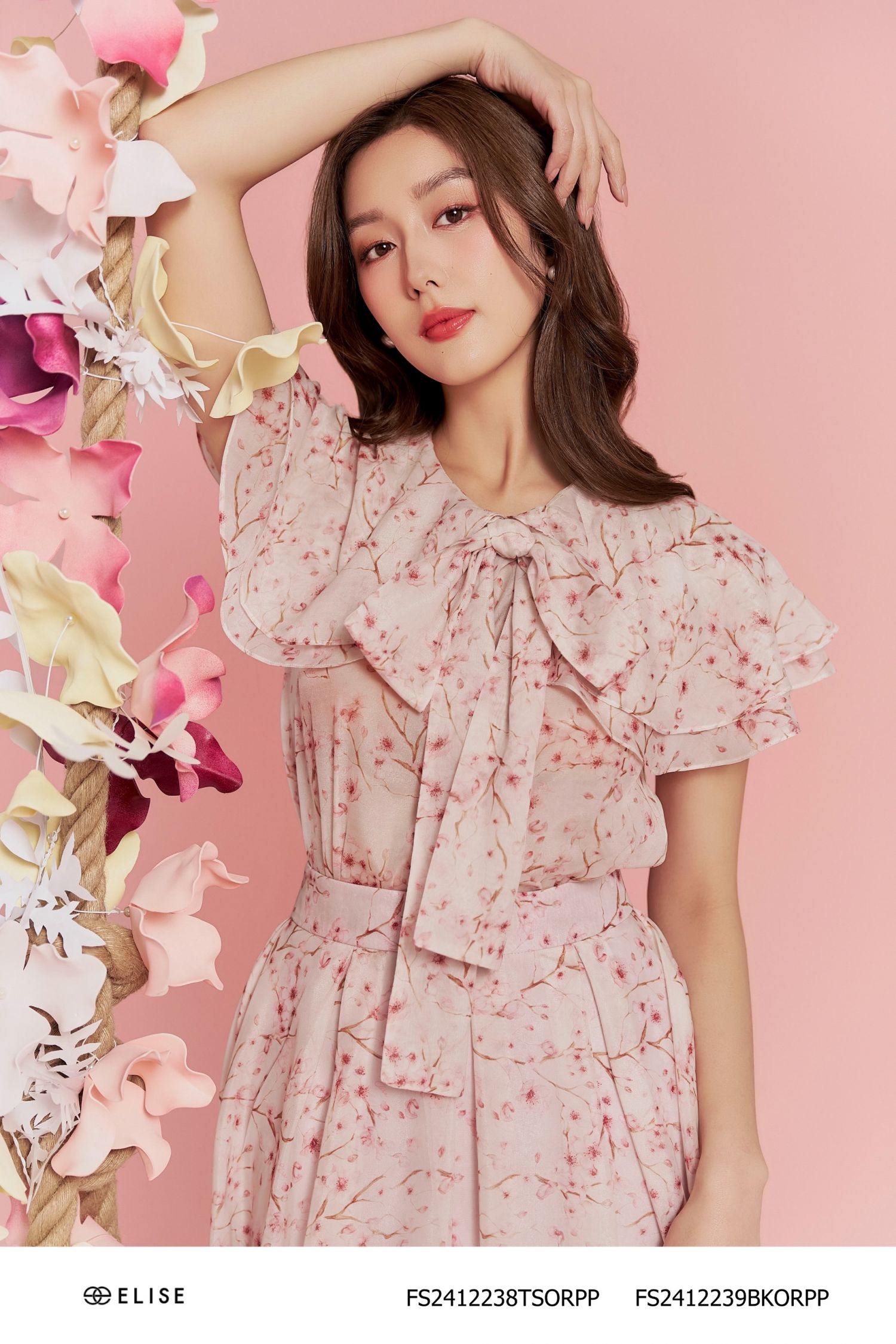 CV TƠ HỒNG HOA ĐÀO XẾP LY SÚP