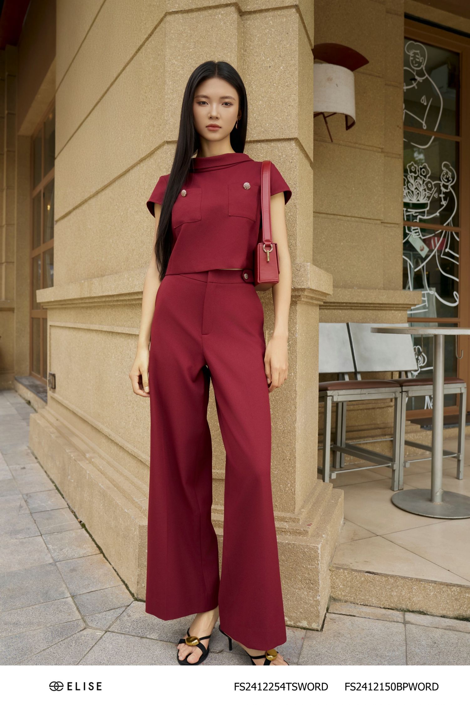 ÁO VÂN ĐỎ RƯỢU VANG TÚI NGỰC