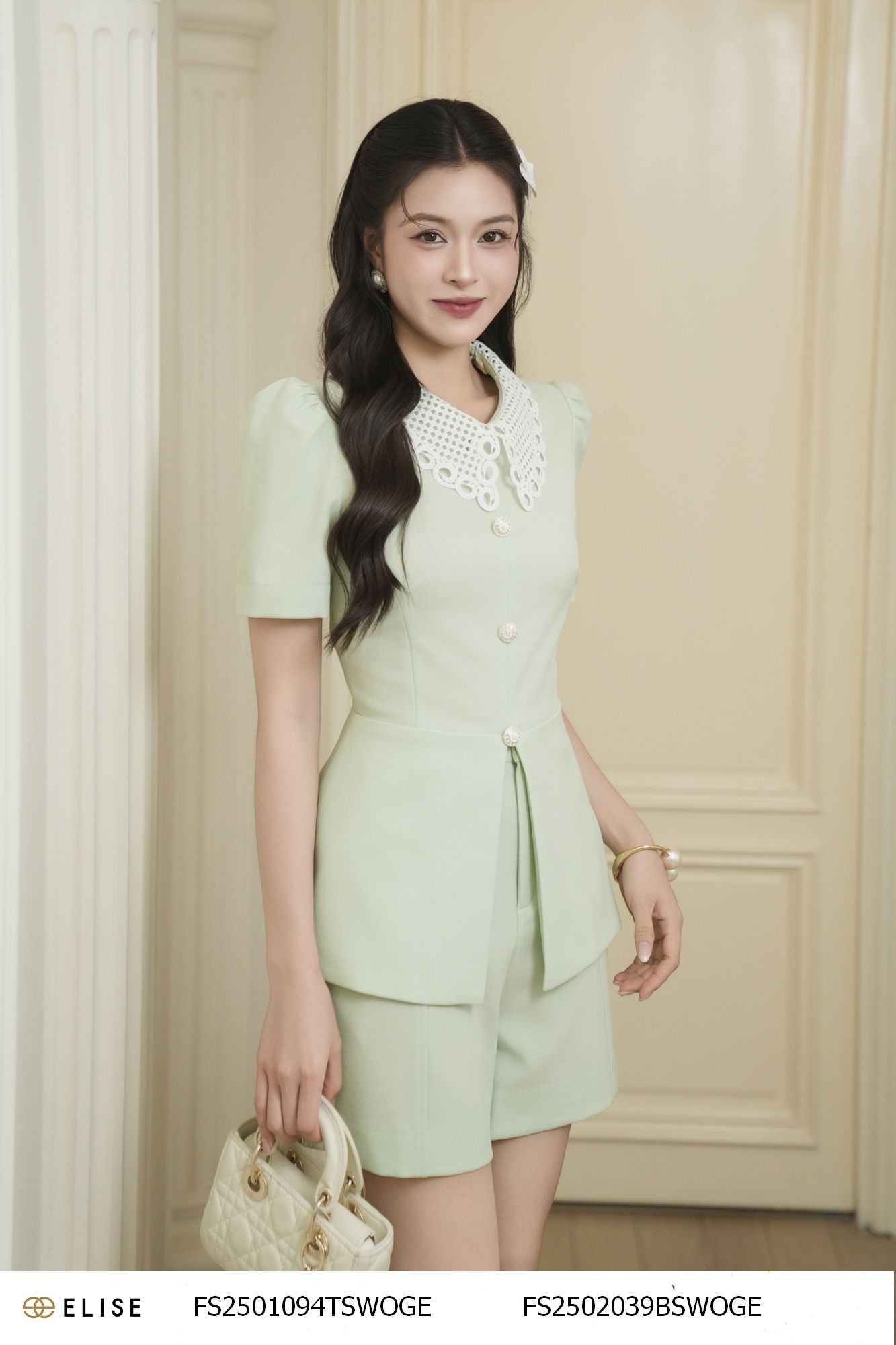 QUẦN SOOC VÂN XANH BẠC HÀ DIỄU CHỈ