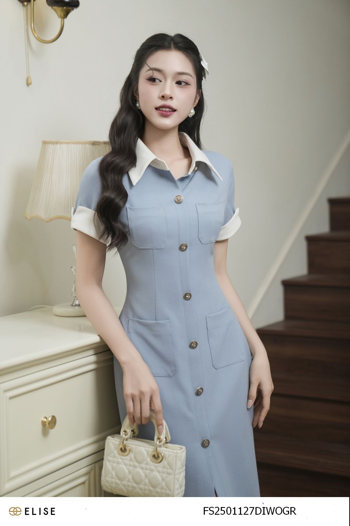 ĐẦM BÚT CHÌ VÂN XANH GHI PHỐI TRẮNG