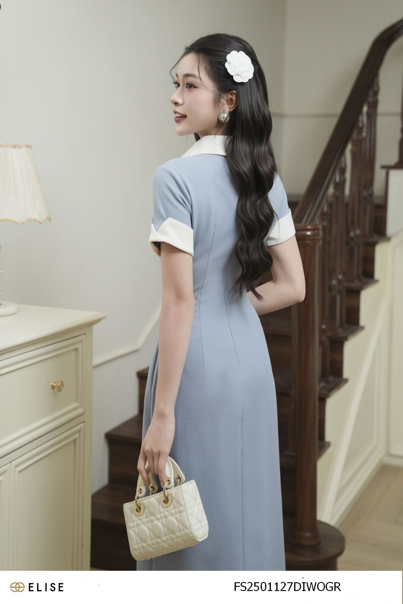 ĐẦM BÚT CHÌ VÂN XANH GHI PHỐI TRẮNG