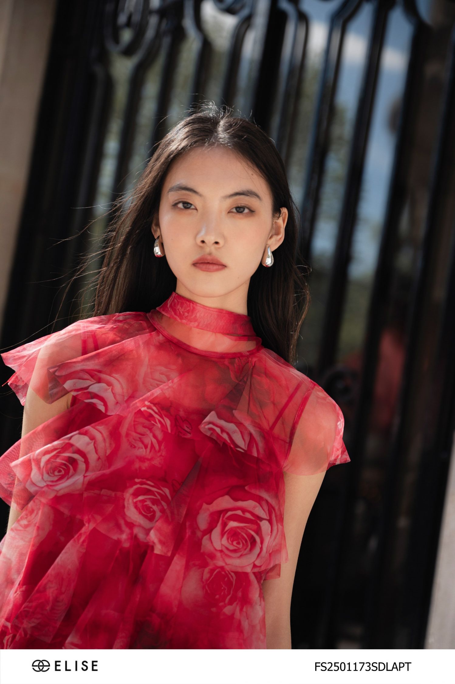 SET ĐẦM LƯỚI HOA HỒNG ĐỎ XẾP TẦNG