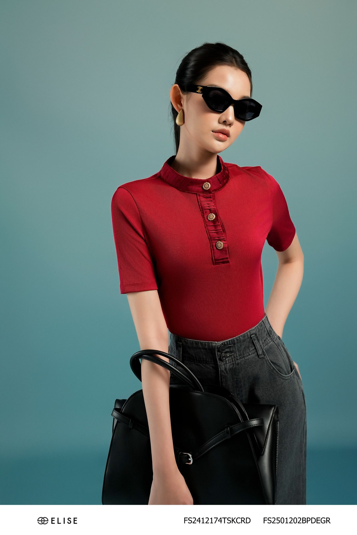 QUẦN JEANS SUÔNG DÀI GHI ĐÁ