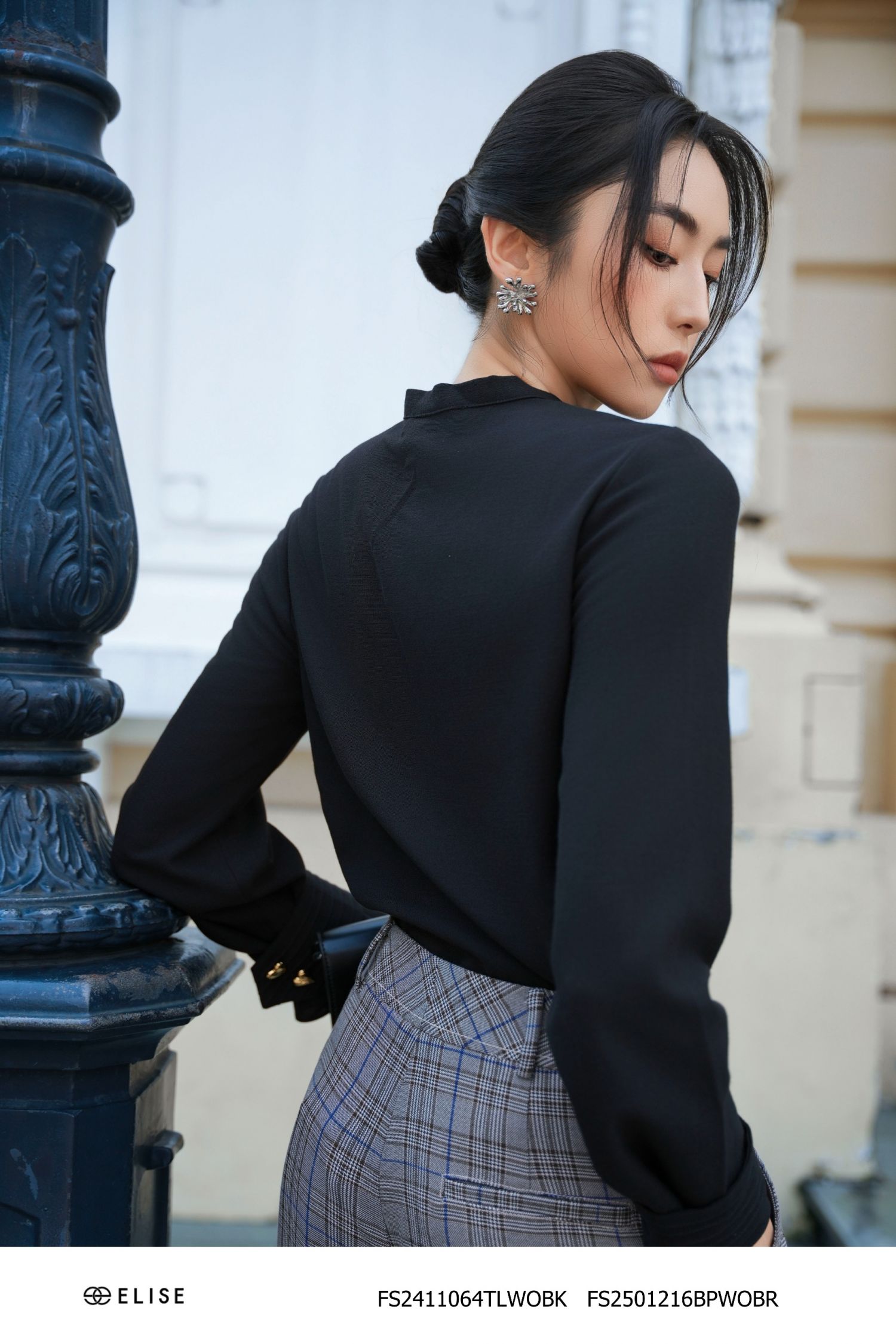 QUẦN BAGGY KẺ Ô NÂU TÚI CHÉO