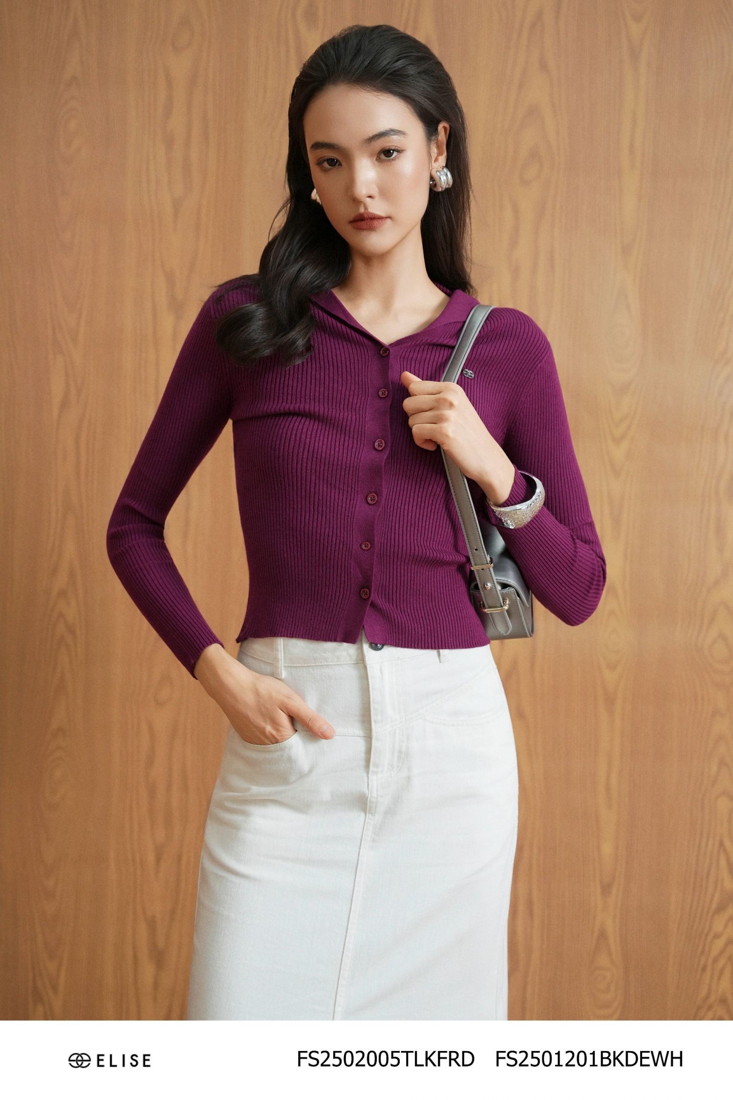 ÁO MONGTOGHI TÍM MỞ KHUY