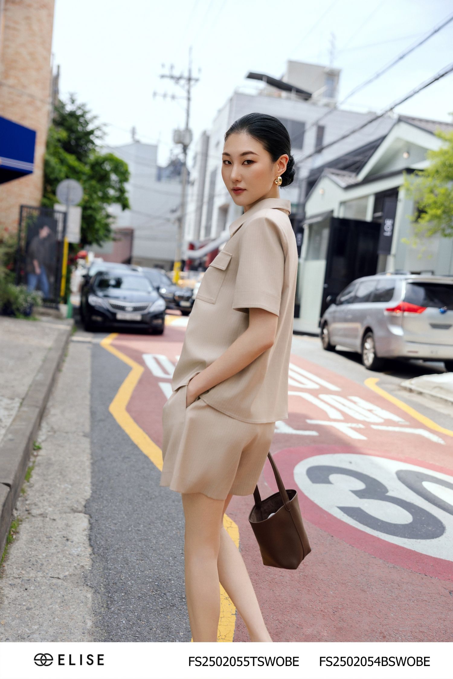 ÁO BE KẺ TRẮNG TÚI NGỰC