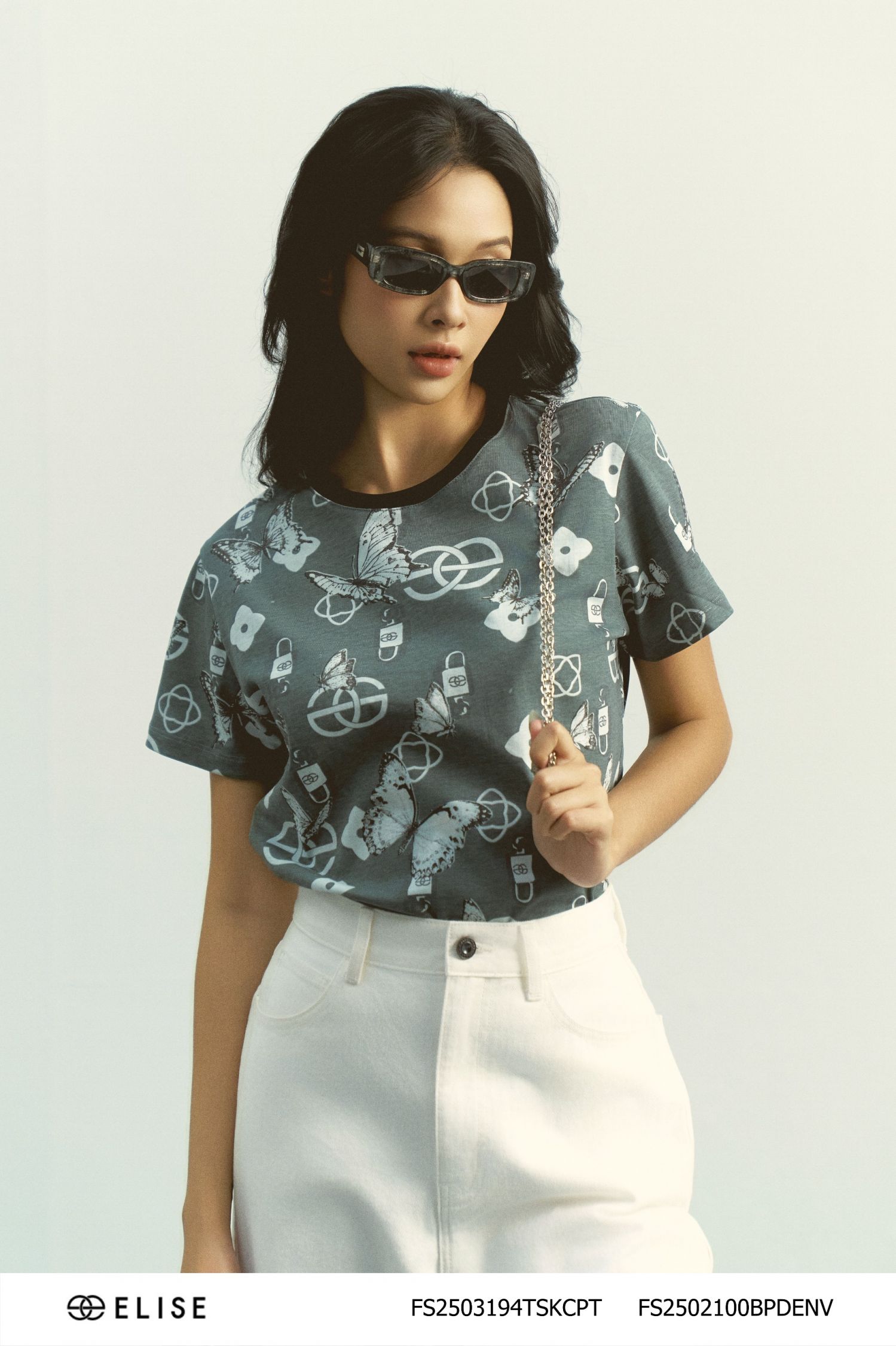QUẦN DÀI SUÔNG DENIM TRẮNG GẤU NƠ V