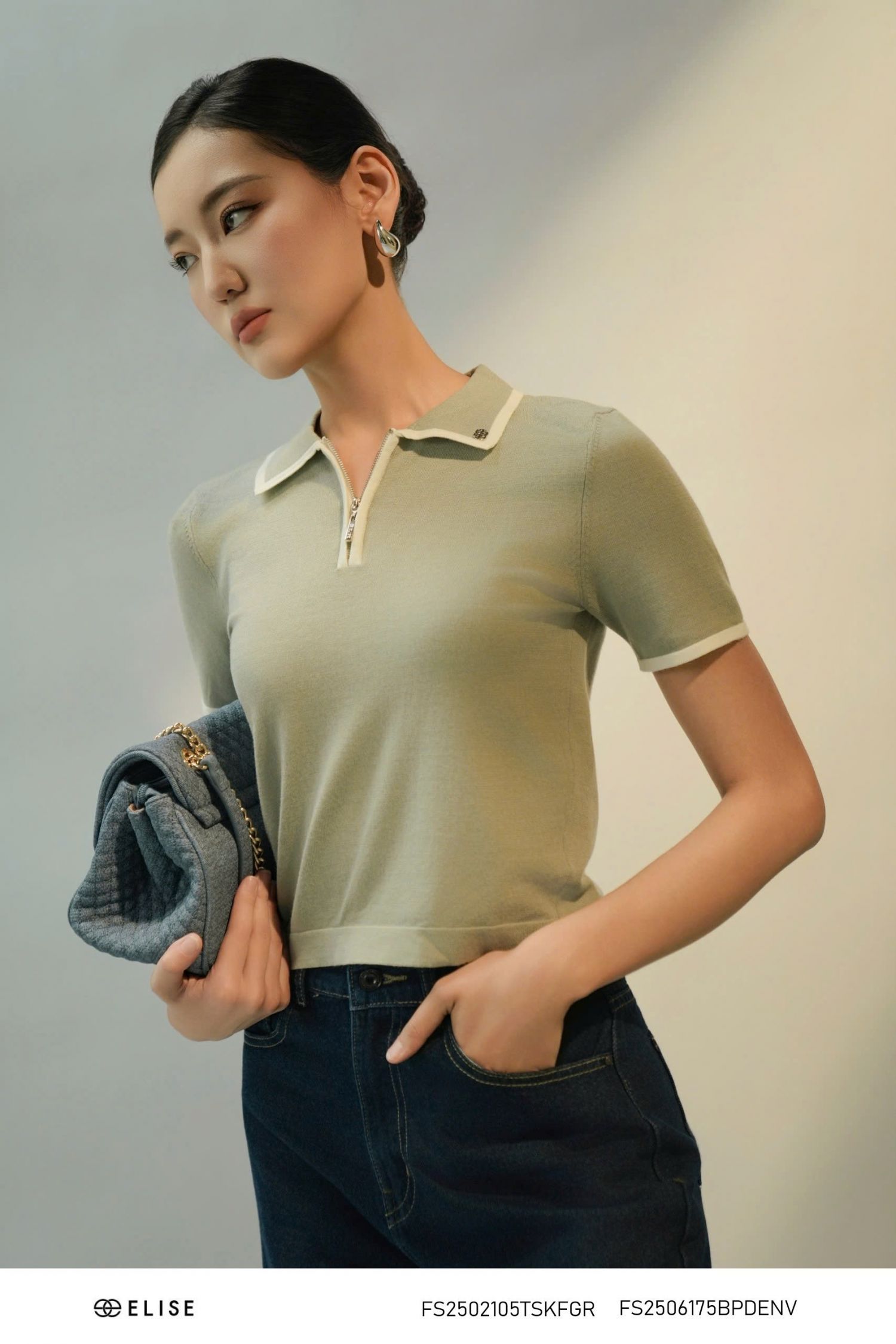 ÁO MONGTOGHI MÀU GHI VIỀN TRẮNG