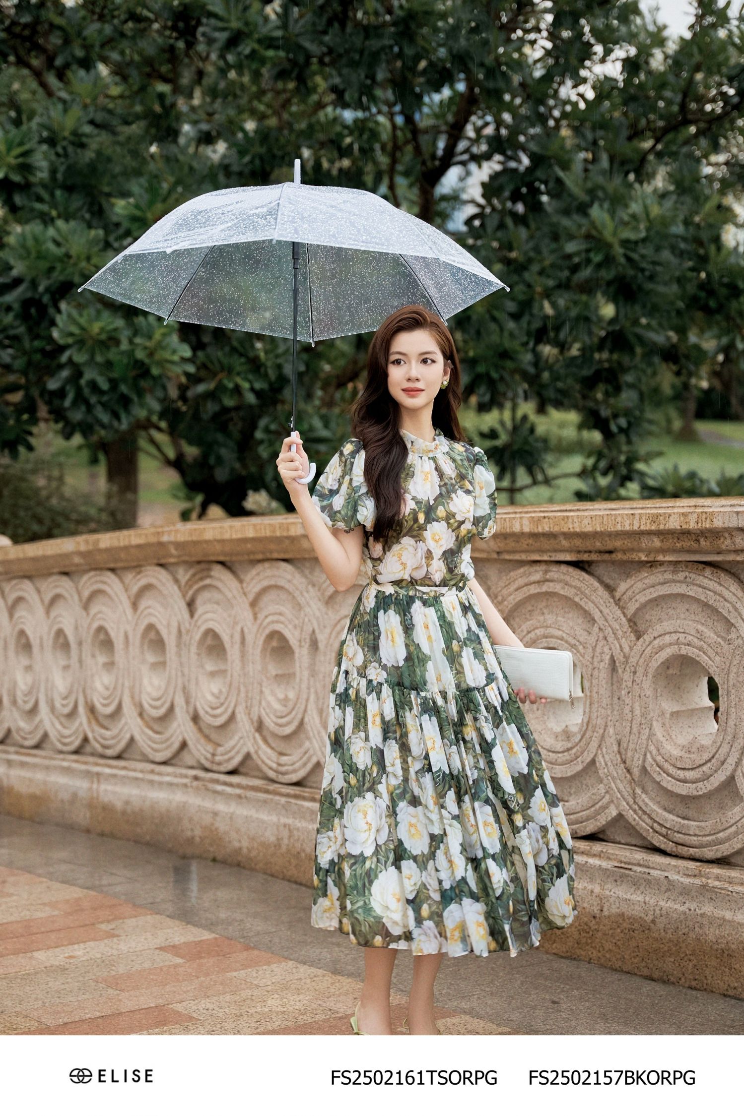CV TƠ XANH HOA TRẮNG XẾP NHÚN TẦNG