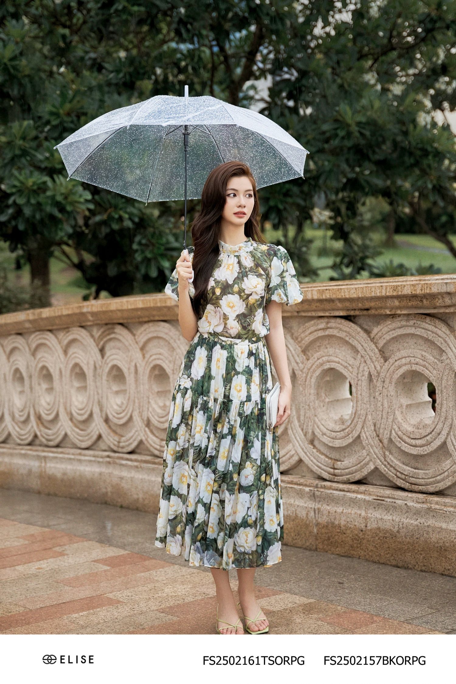 CV TƠ XANH HOA TRẮNG XẾP NHÚN TẦNG