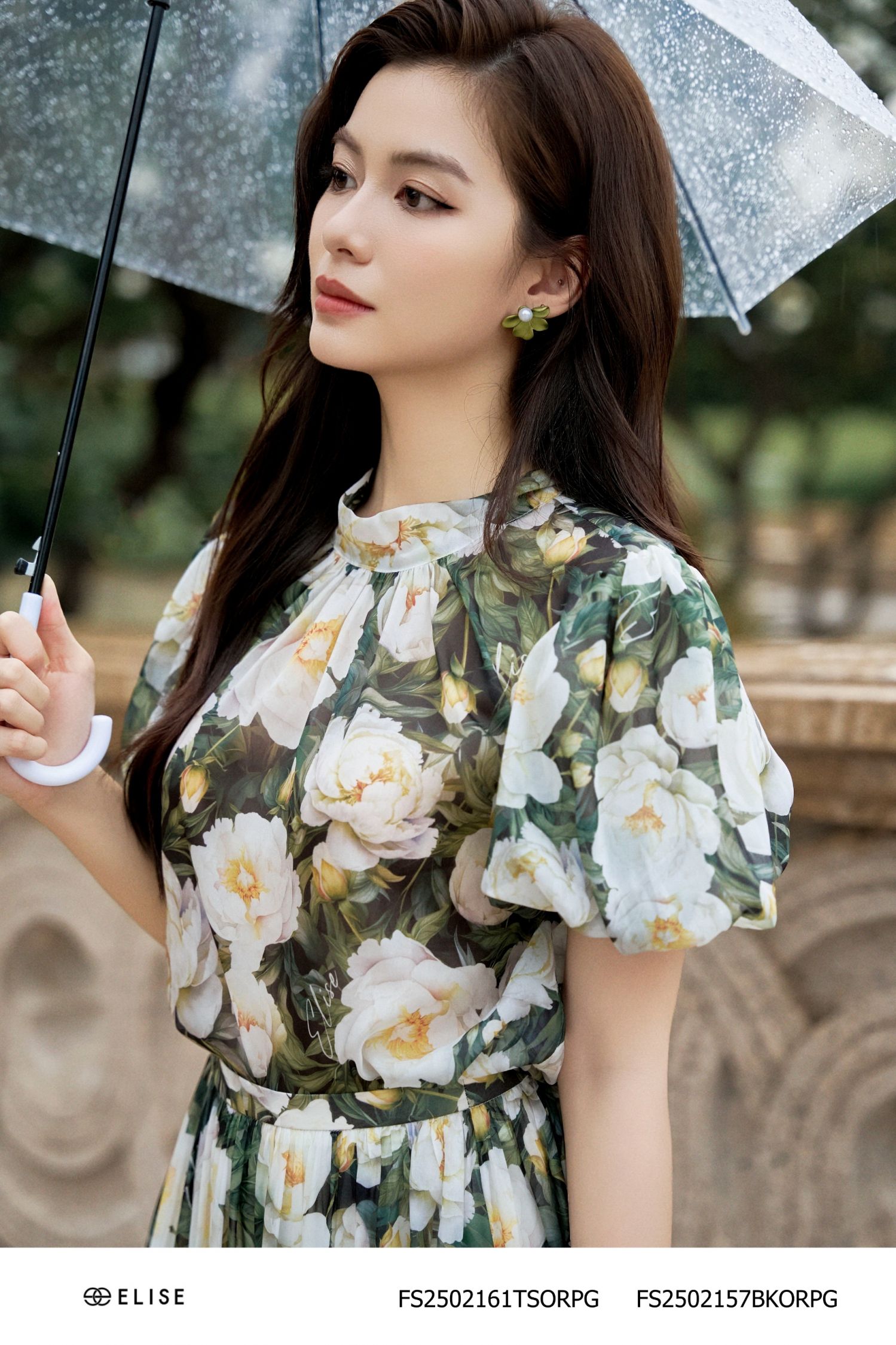 CV TƠ XANH HOA TRẮNG XẾP NHÚN TẦNG