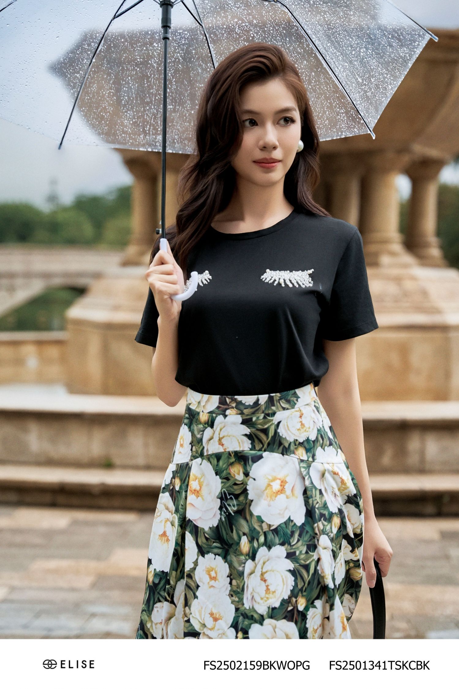 CV TAFTA XANH HOA TRẮNG BỔ CÚP XẾP LY