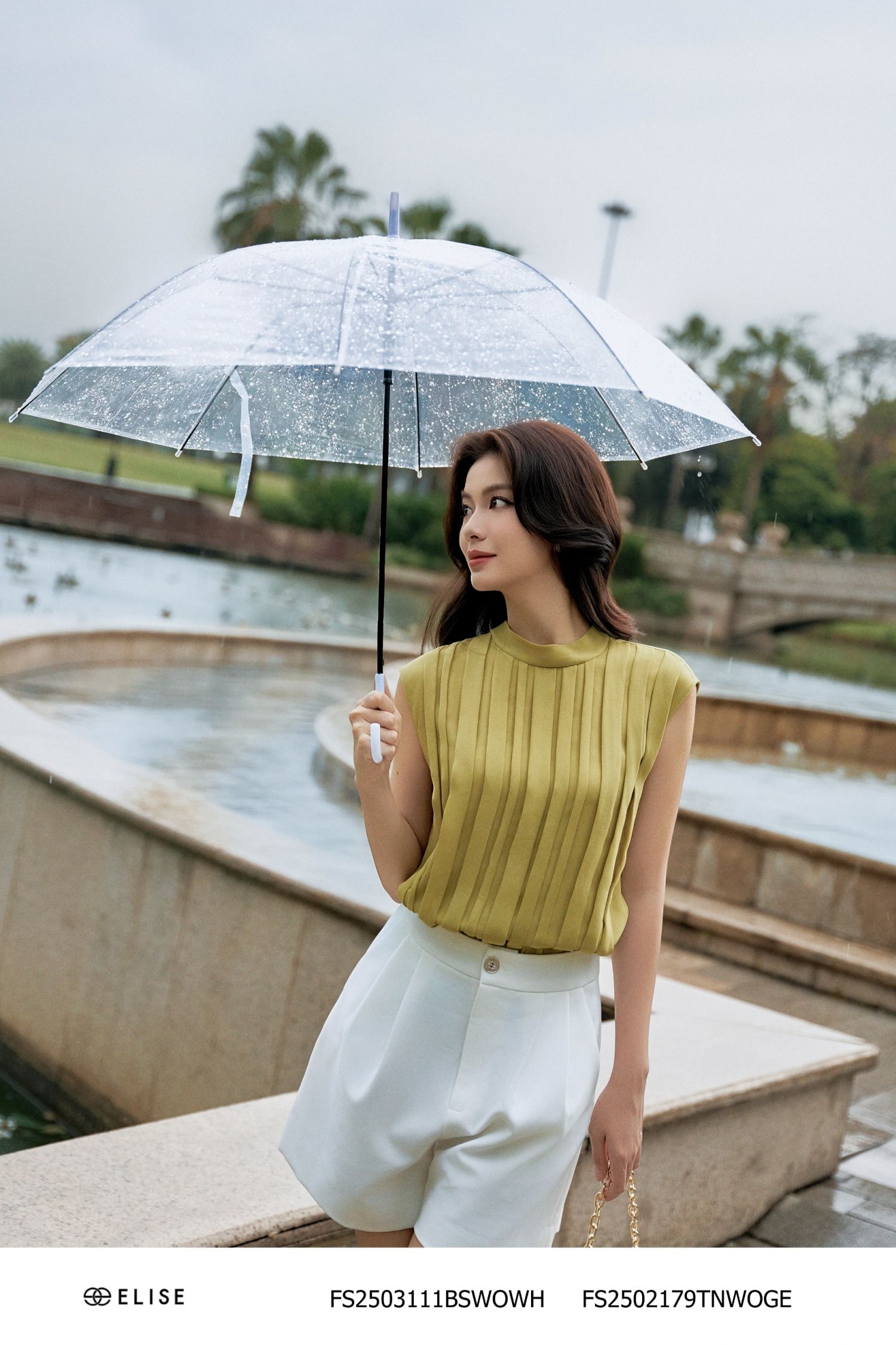 ÁO SẠN CÁT XANH CỐM DẬP LY TRƯỚC