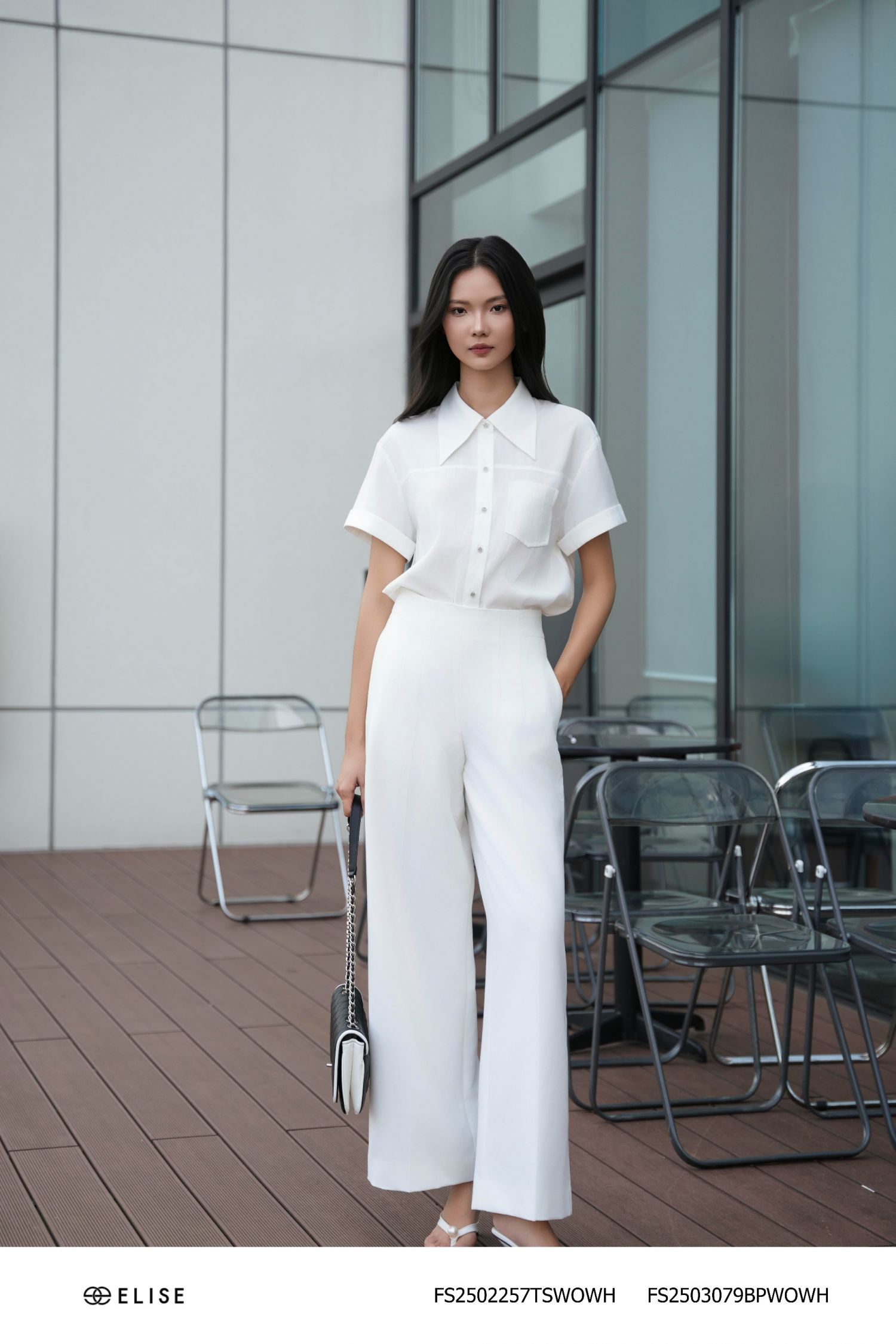 SM TRẮNG TÚI NGỰC TAY LƠ VÊ