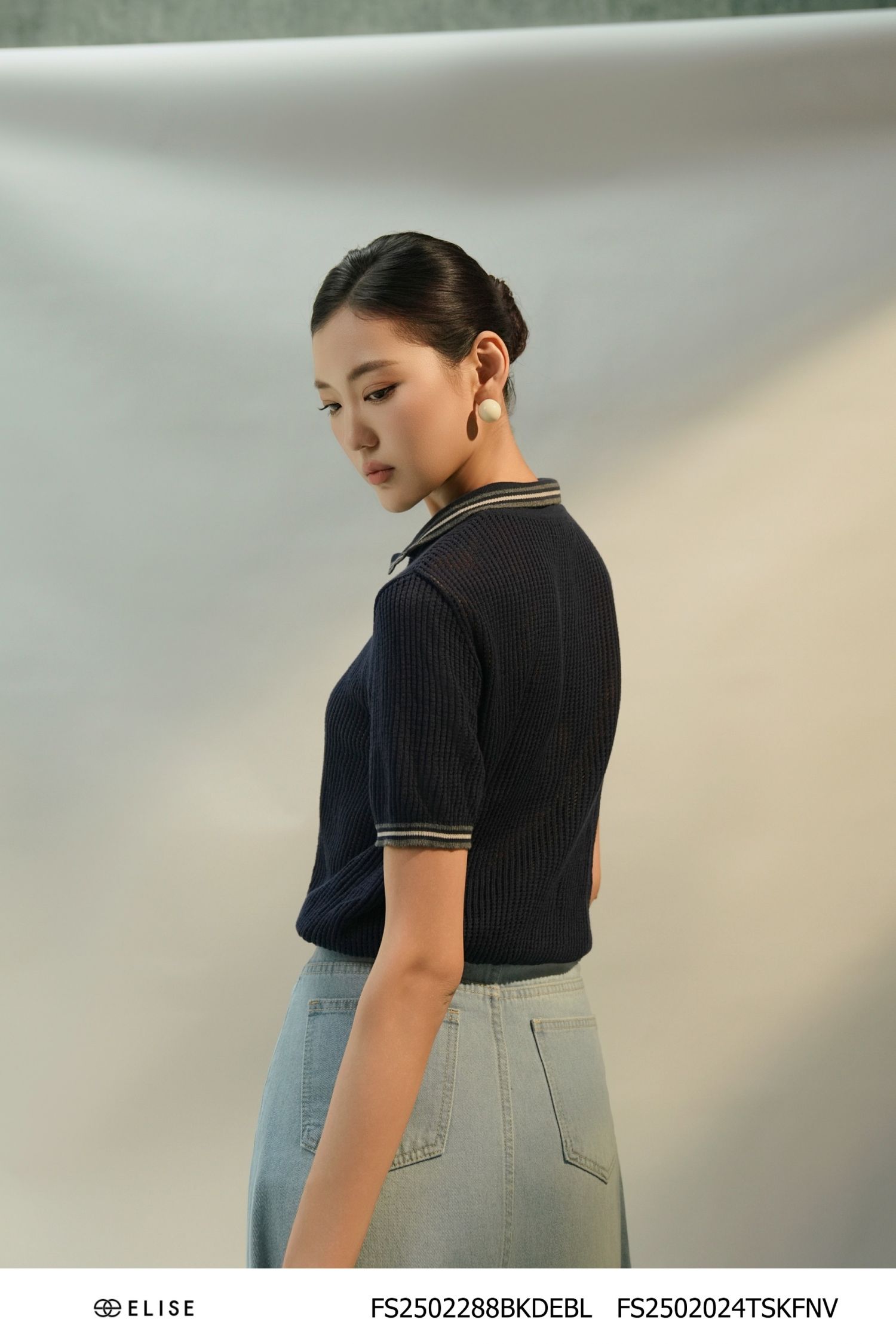 CHÂN VÁY DENIM DÁNG A DÀI
