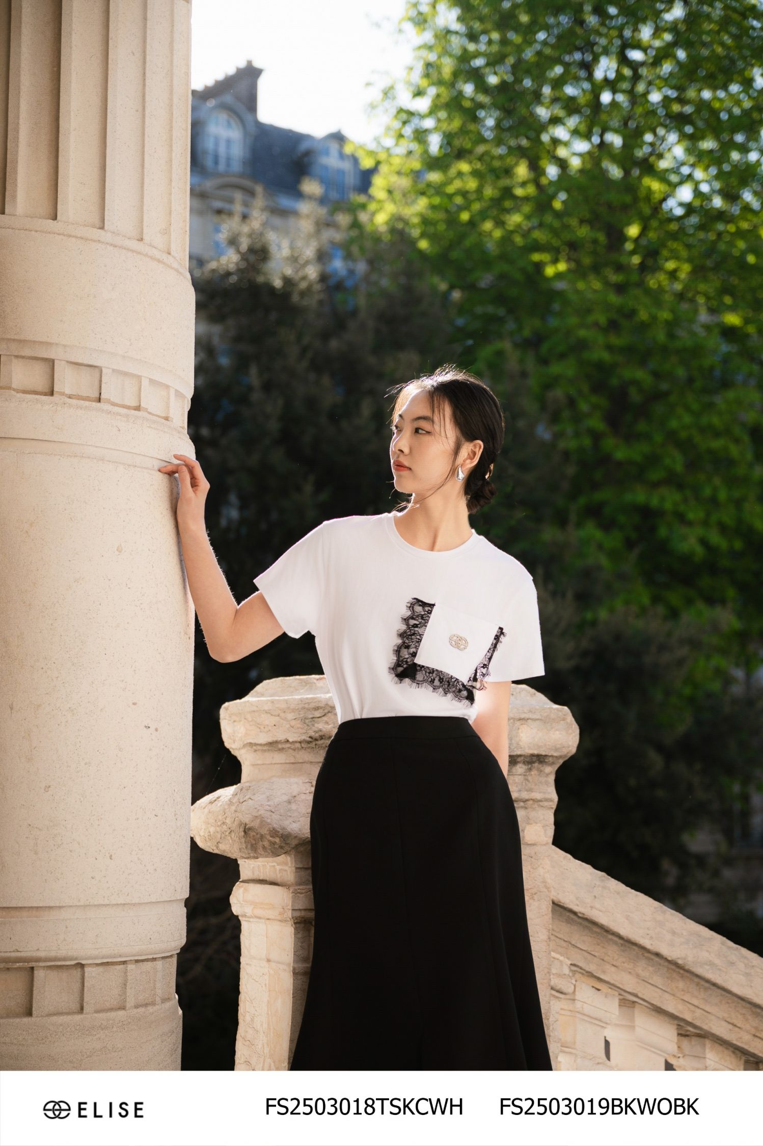 JUPE ĐEN ĐUÔI CÁ GẤU REN