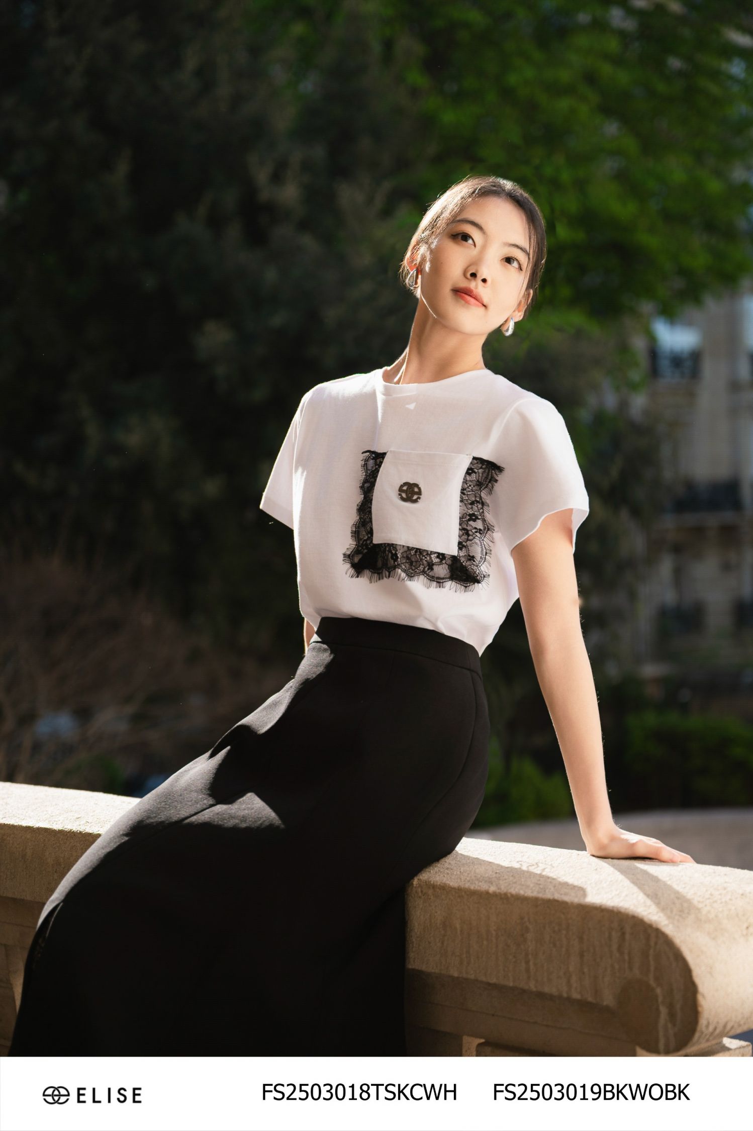 JUPE ĐEN ĐUÔI CÁ GẤU REN