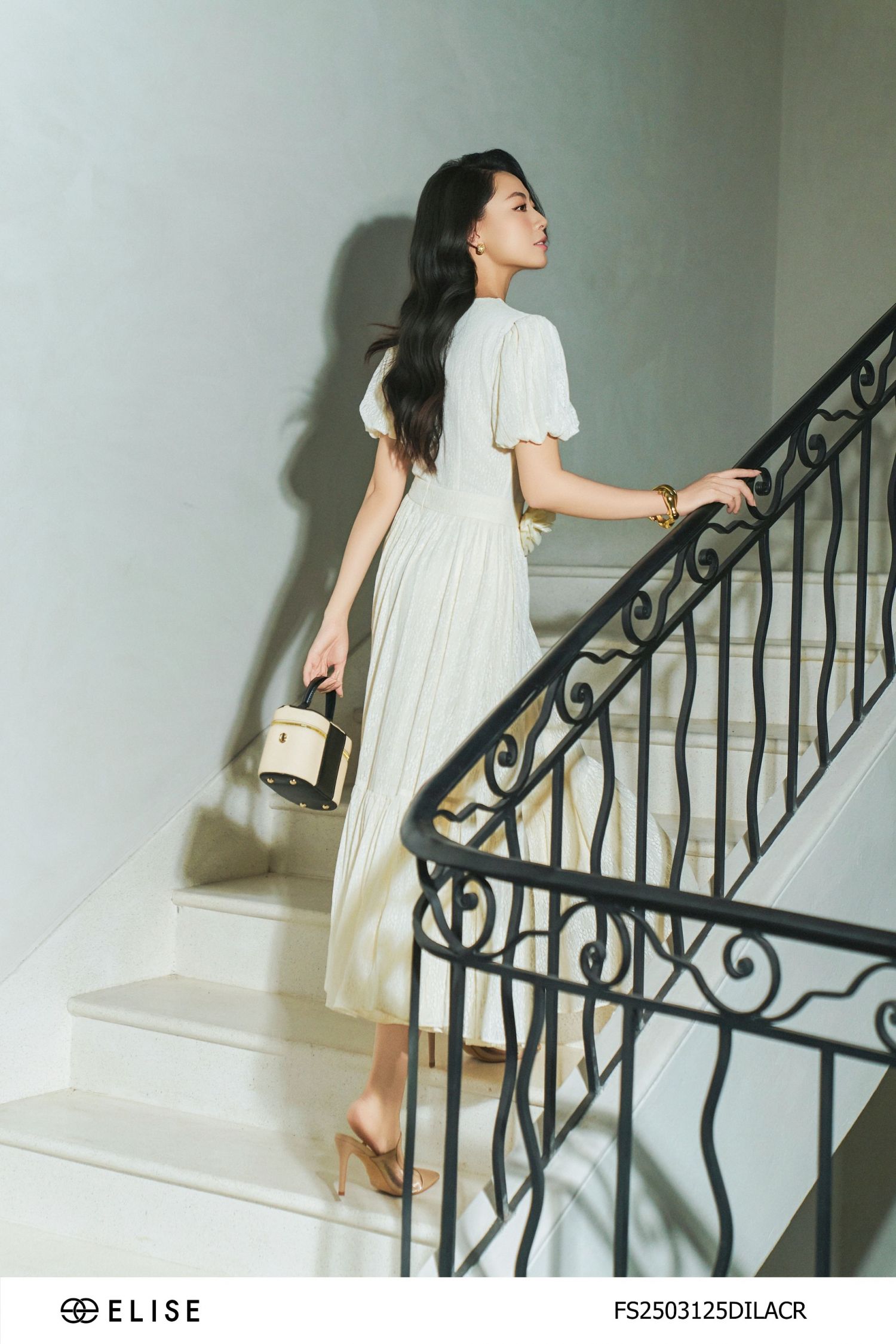 ĐẦM REN KEM HT HOA CÀI