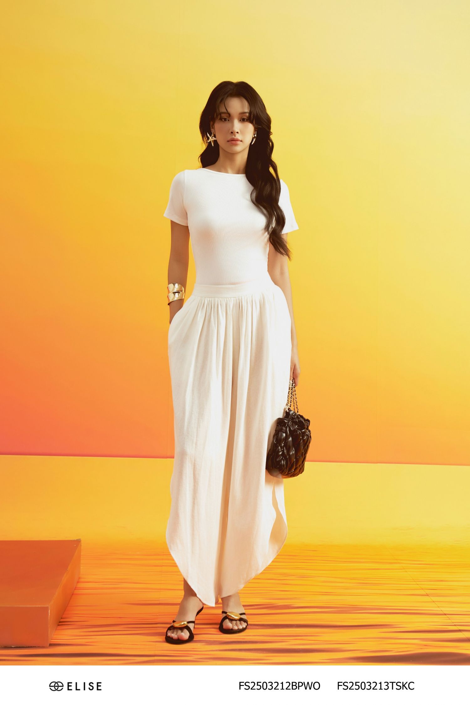 QUẦN LINEN TRẮNG XẺ TÀ SƯỜN