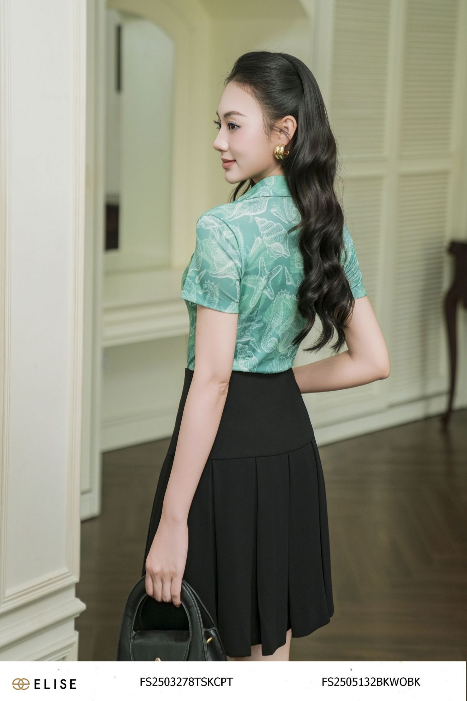 JUMPSUIT THUN HỌA TIẾT ỐC NHÚN NGỰC