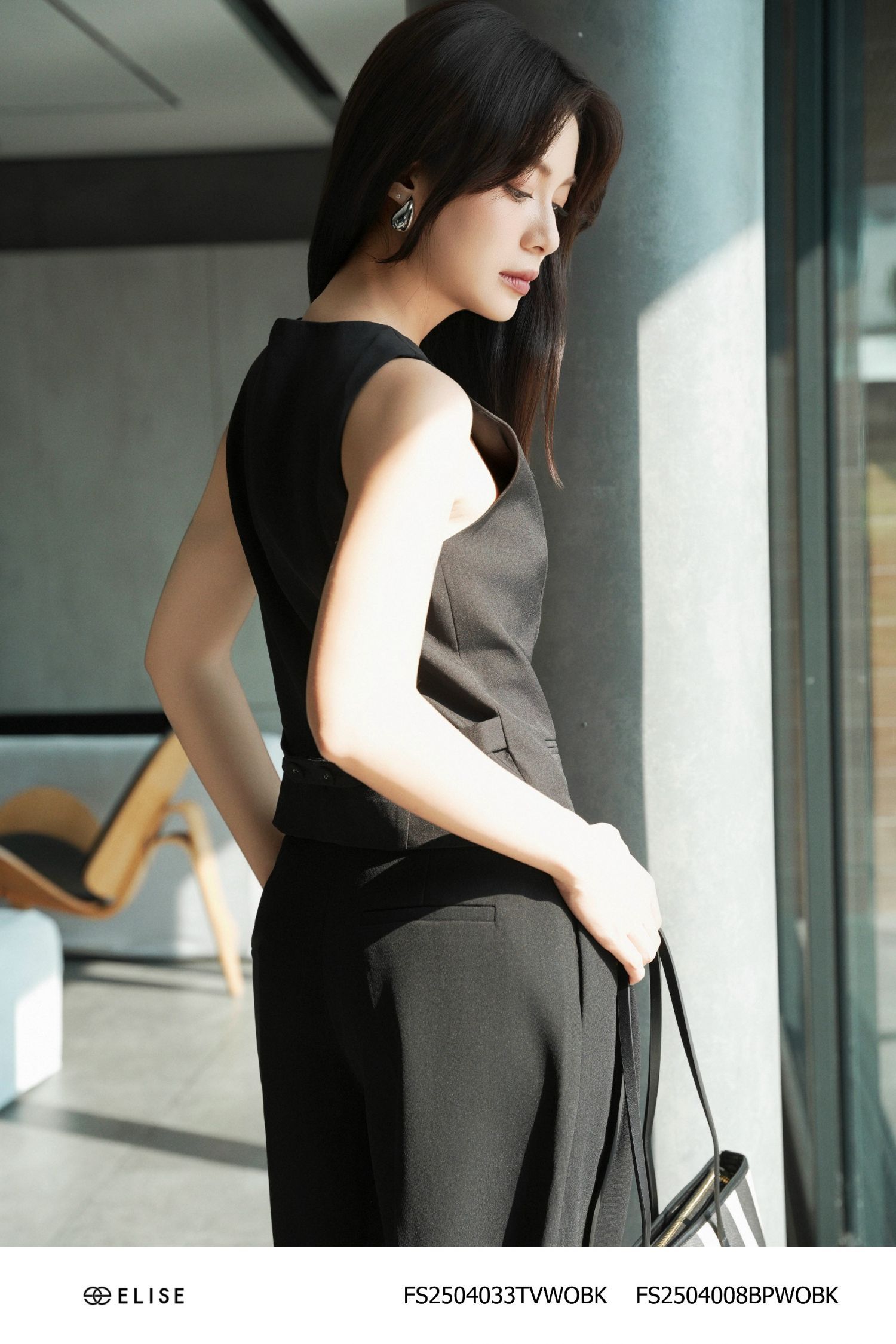 QUẦN LỬNG SUÔNG ĐEN XẾP LY