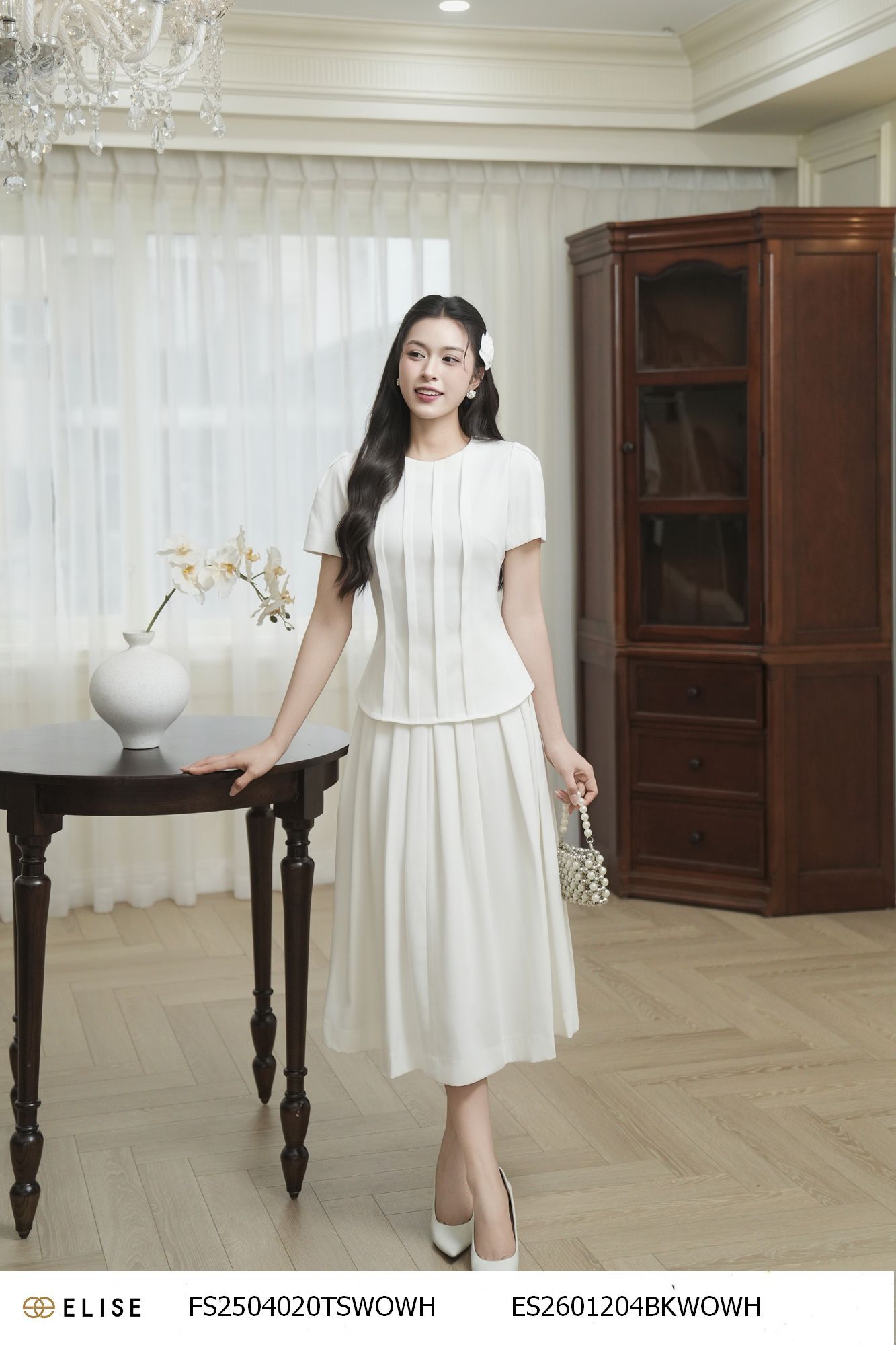 ÁO TRẮNG XẾP LY NGỰC