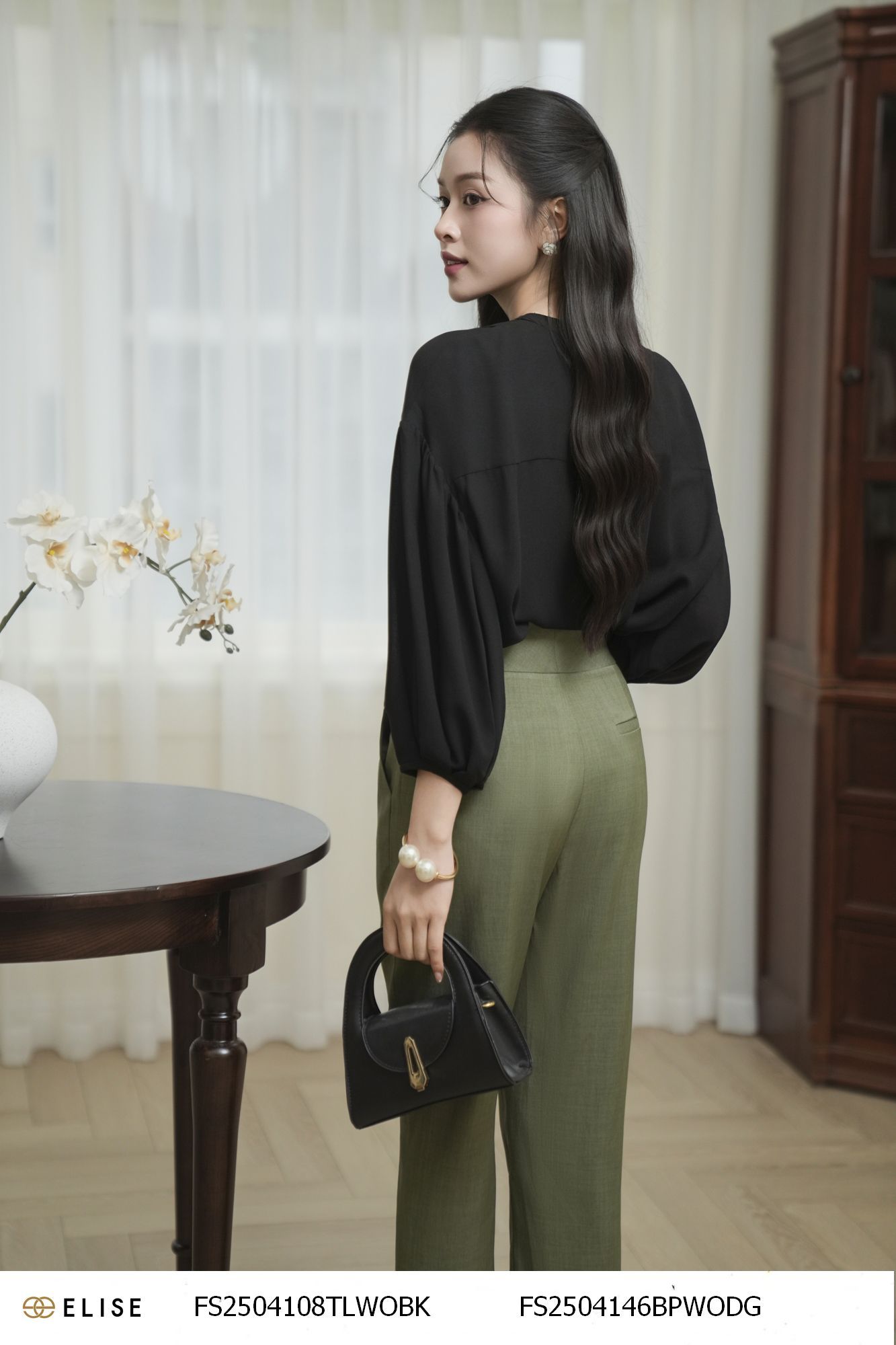 QUẦN BAGGY XANH RÊU XẺ GẤU