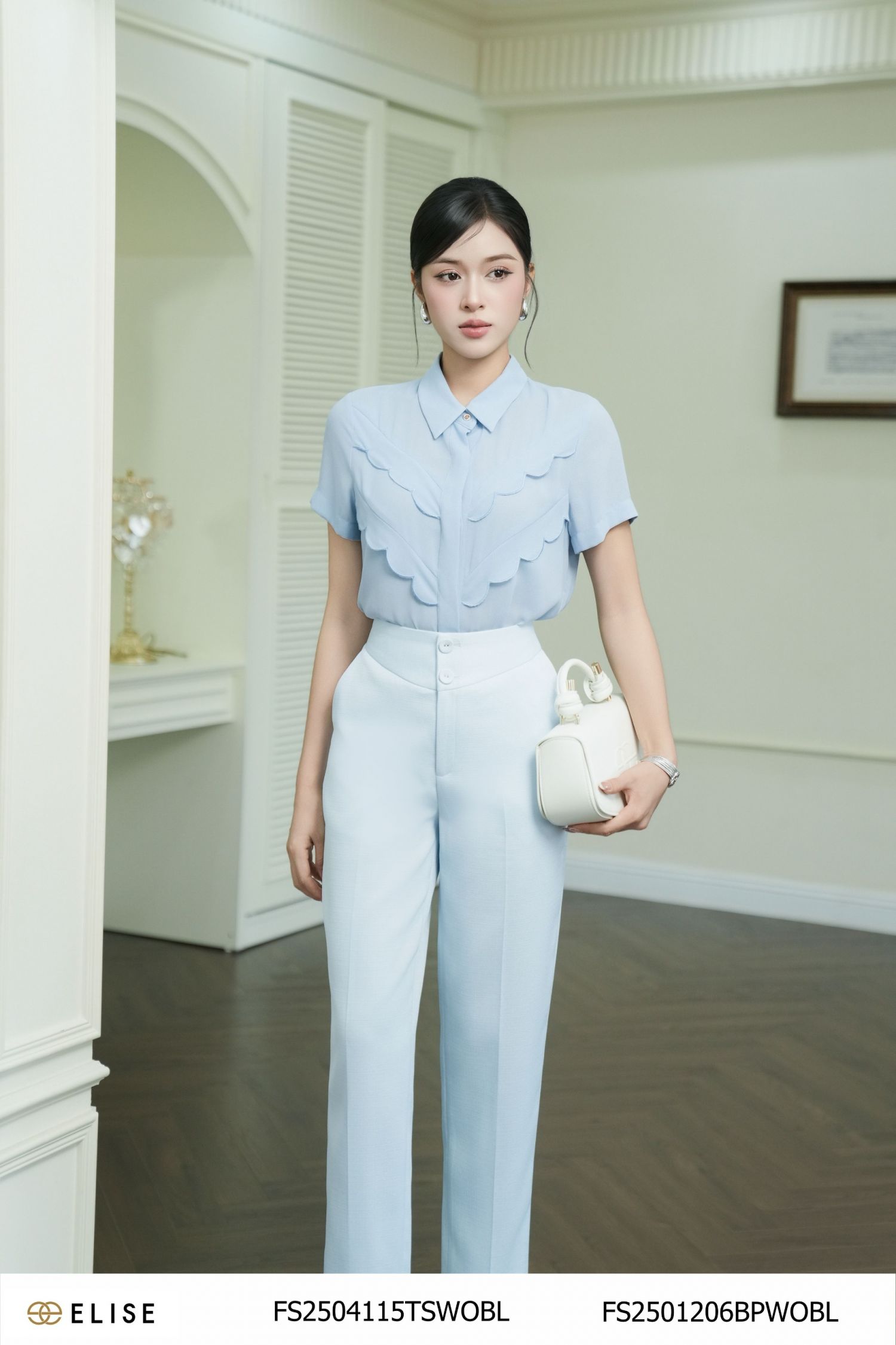 QUẦN BAGGY SỢI XANH DA TRỜI CẠP V