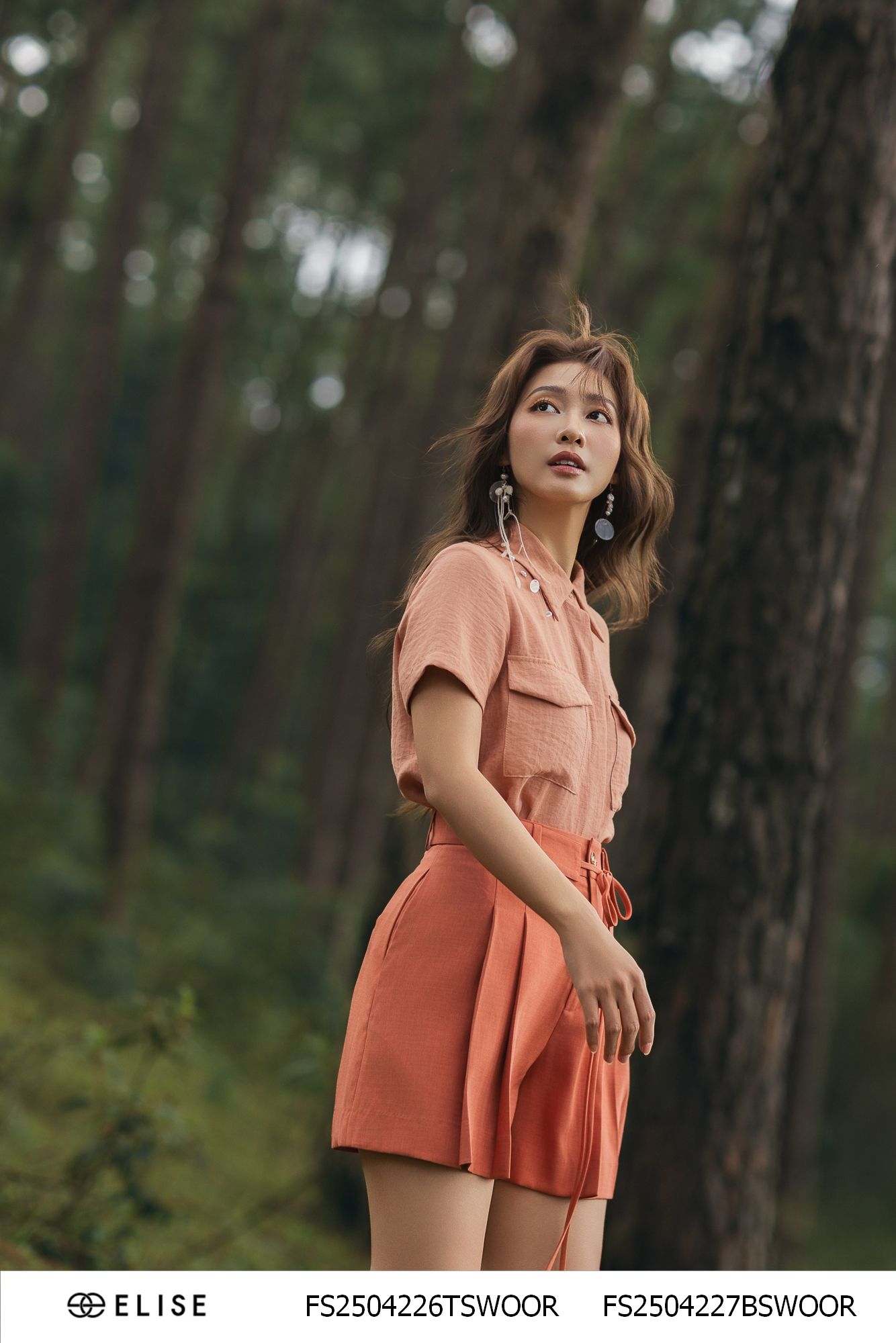 QUẦN SOOC CAM ĐẤT XẾP LY BUỘC DÂY CẠP