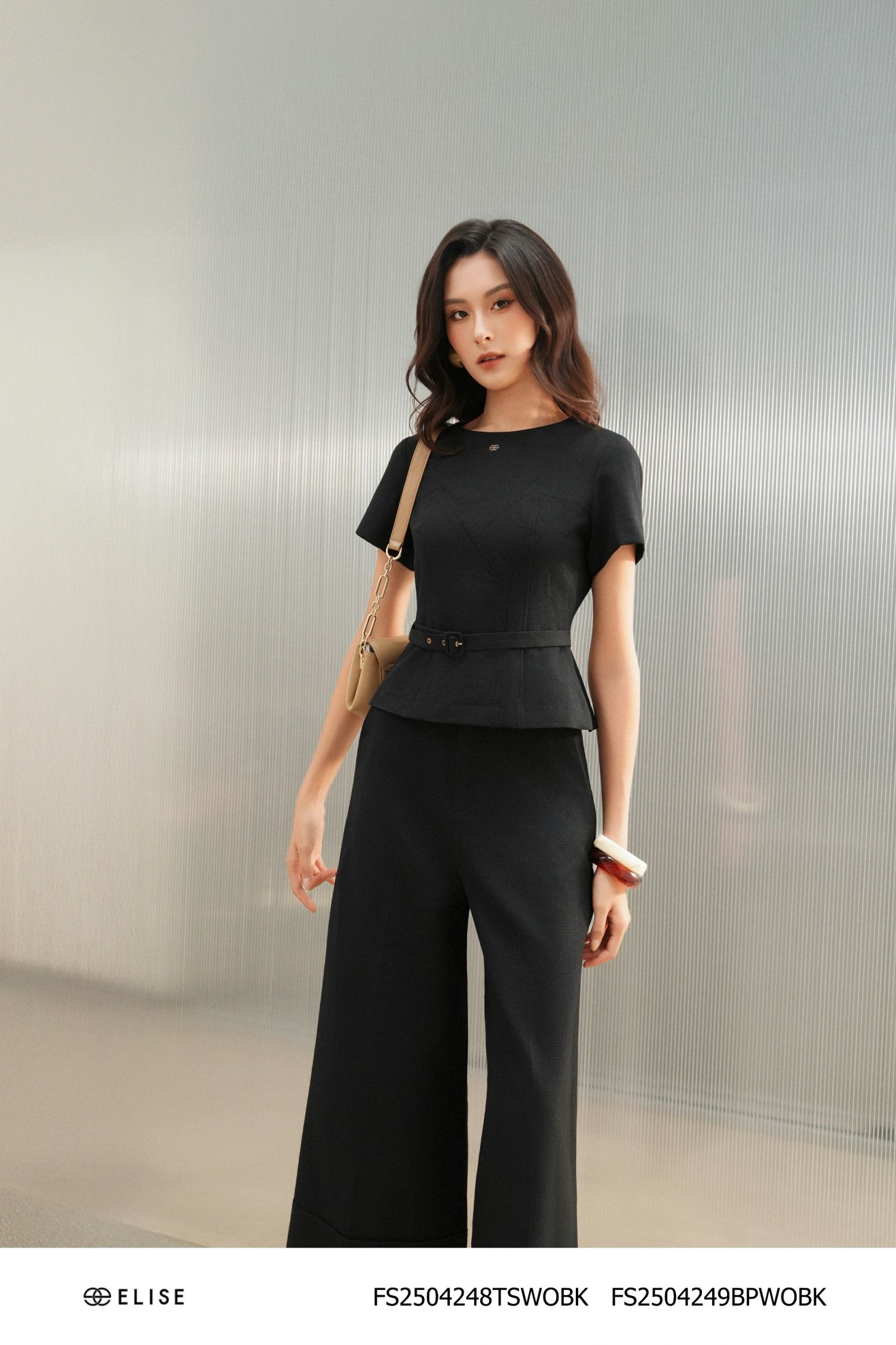 QUẦN ĐEN VÂN TÚI CHÉO ĐÁP GẤU