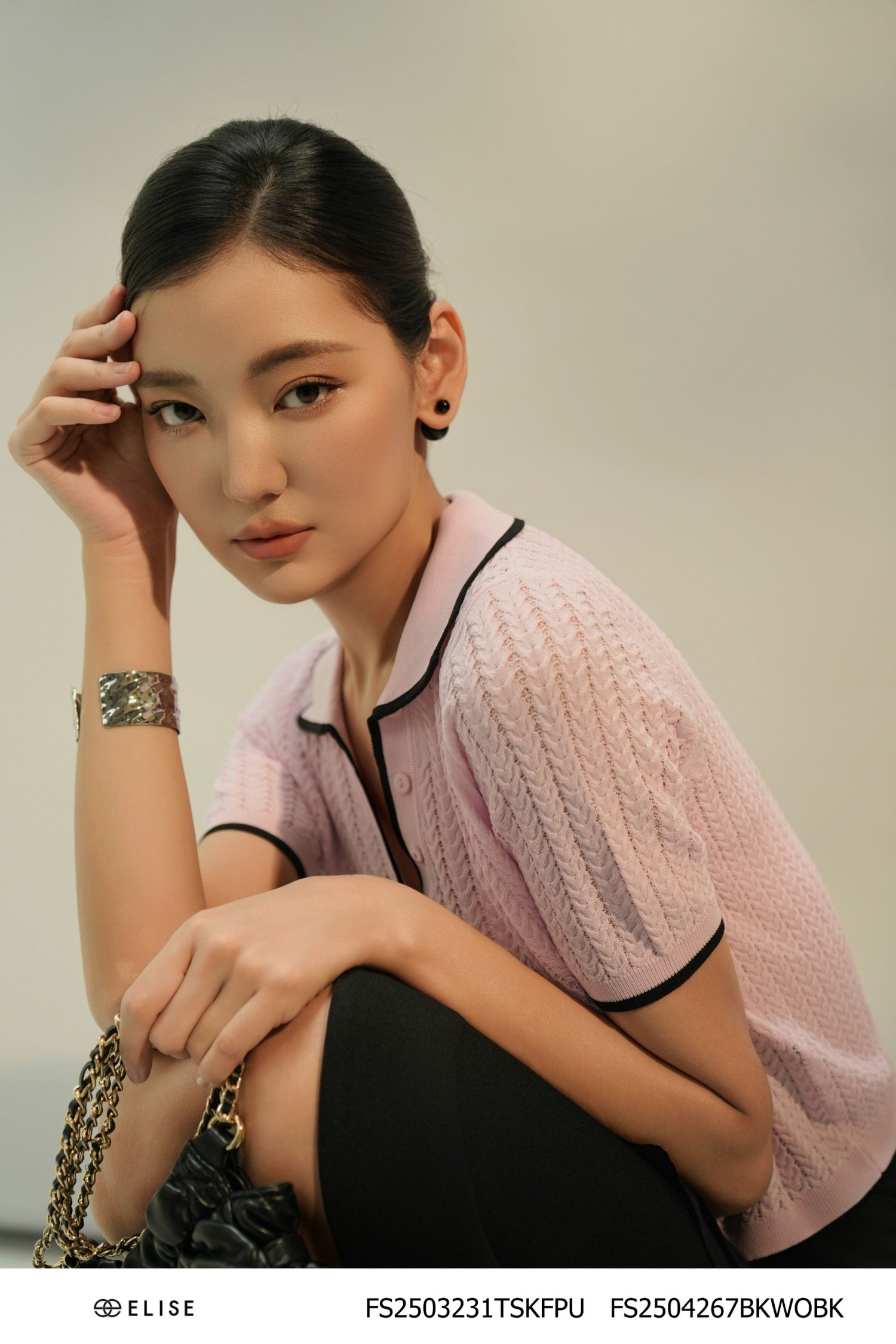 JUPE SẠN ĐEN VẠT CHỒNG GẤU TƠ