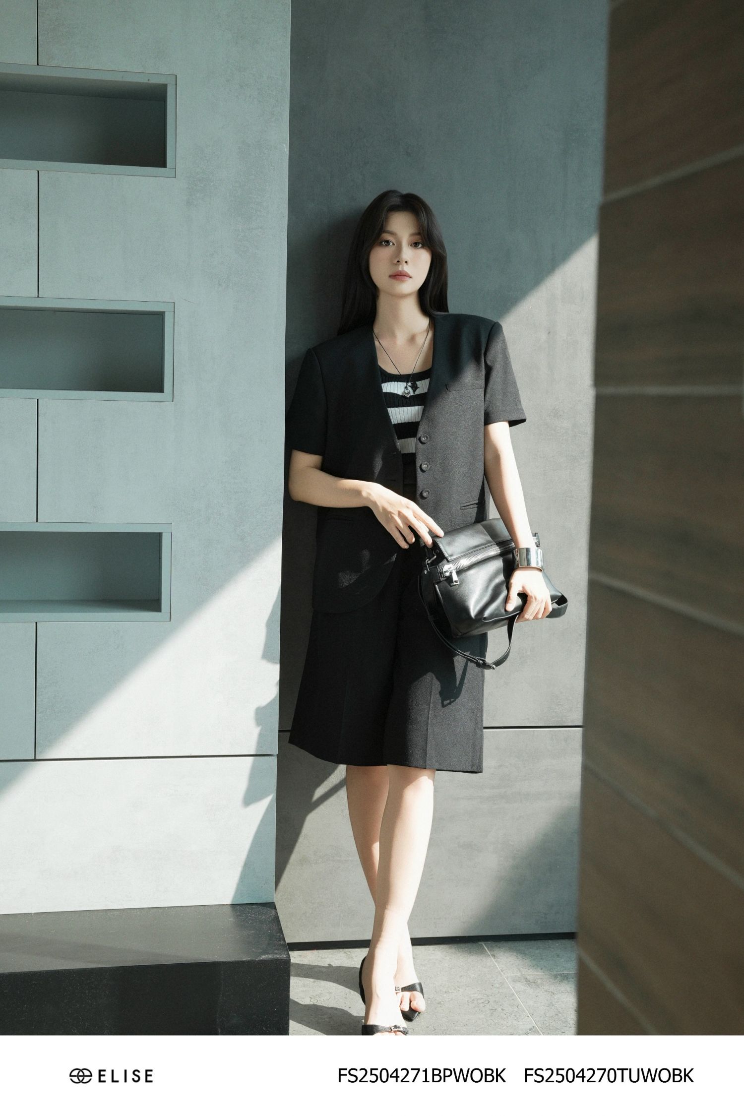 QUẦN LỬNG SẠN ĐEN XẾP LY