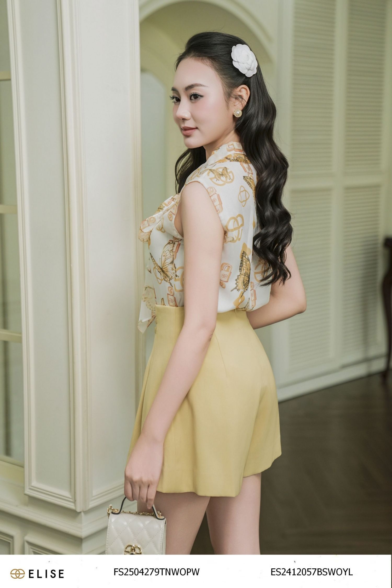 QUẦN SOOC BE VÀNG XẾP LY