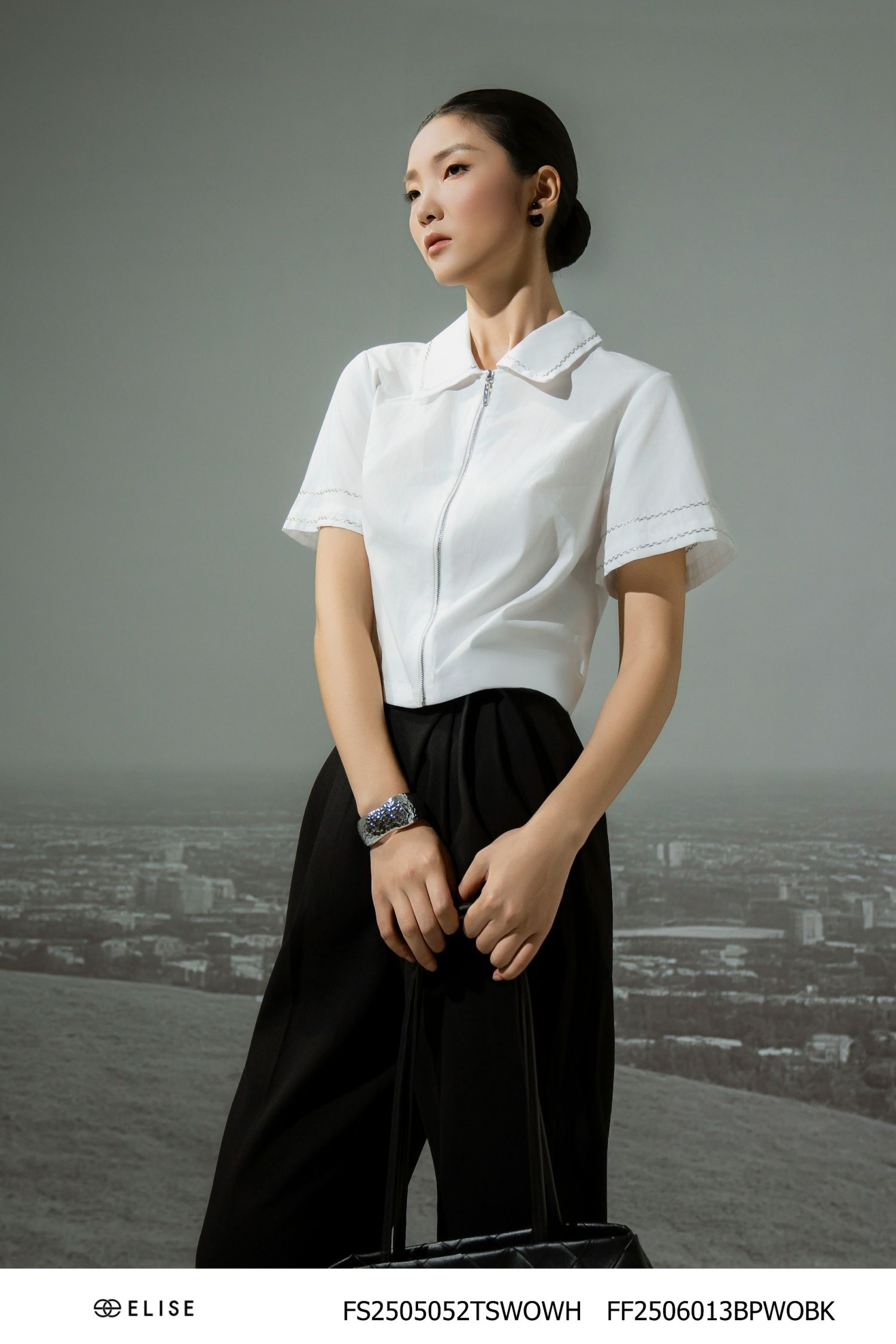 SM THÔ TRẮNG THÊU CHỈ KIM TUYẾN