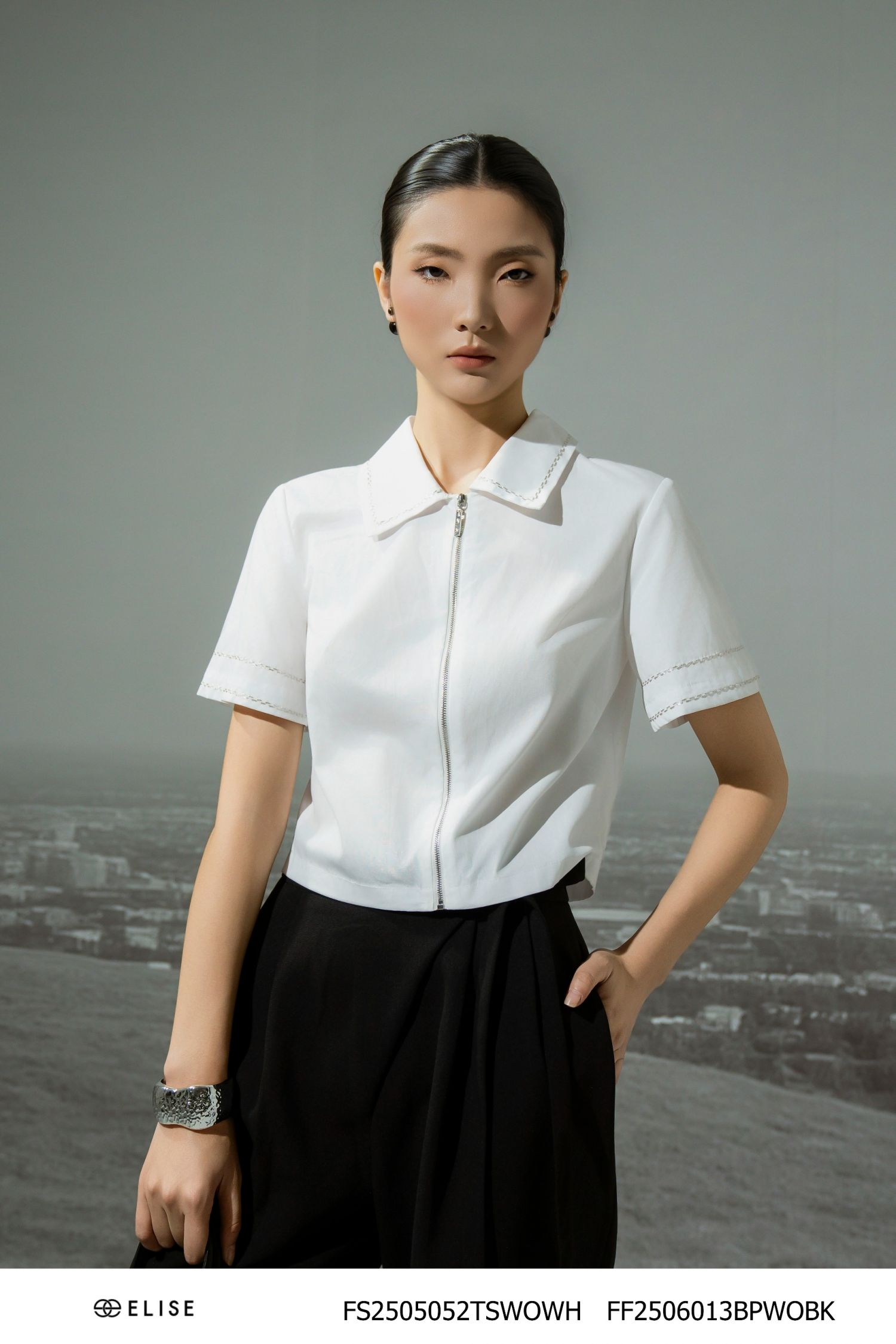 SM THÔ TRẮNG THÊU CHỈ KIM TUYẾN