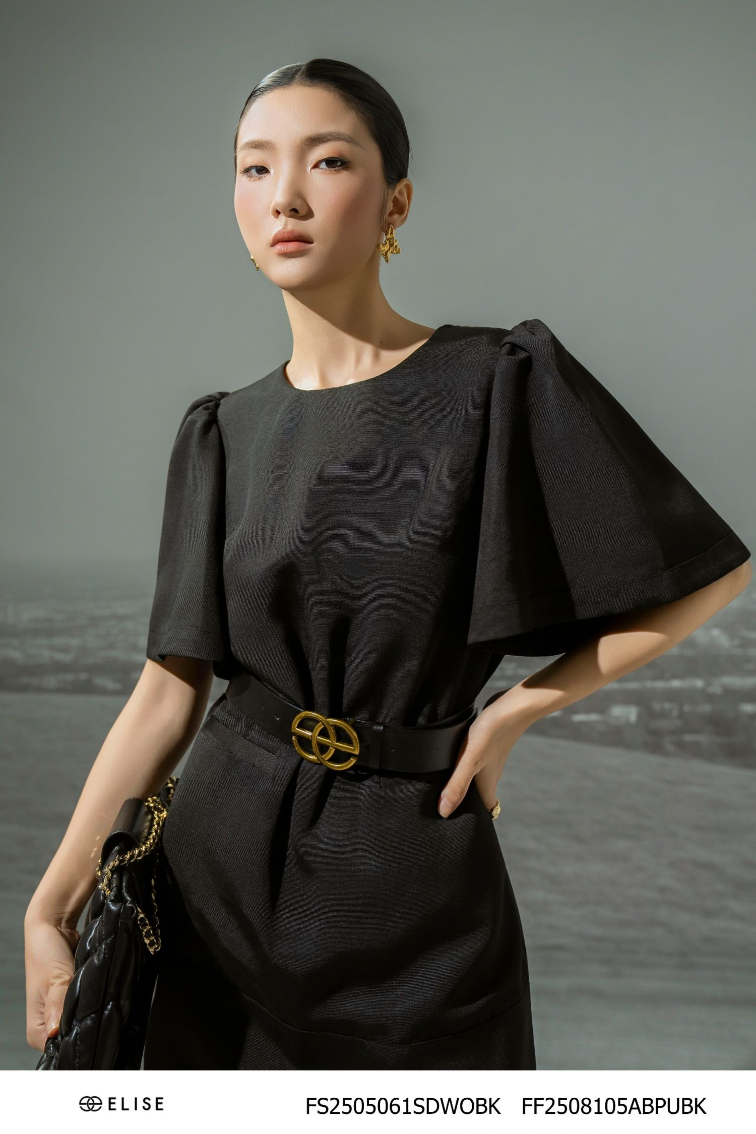 SET ĐẦM SUÔNG ĐEN TAY BỒNG