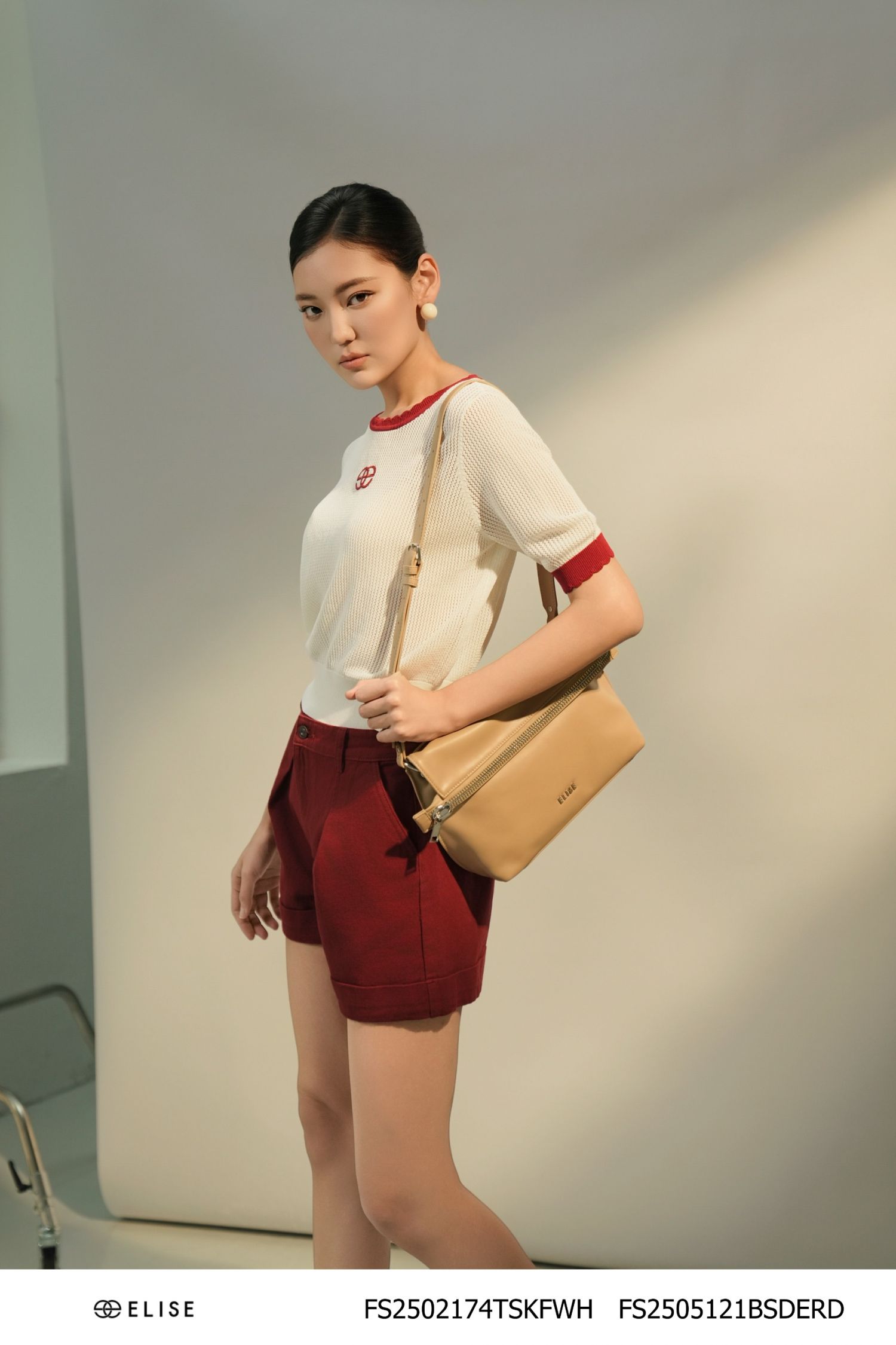 QUẦN SOOC DENIM ĐỎ ĐÔ GẤU LƠVÊ