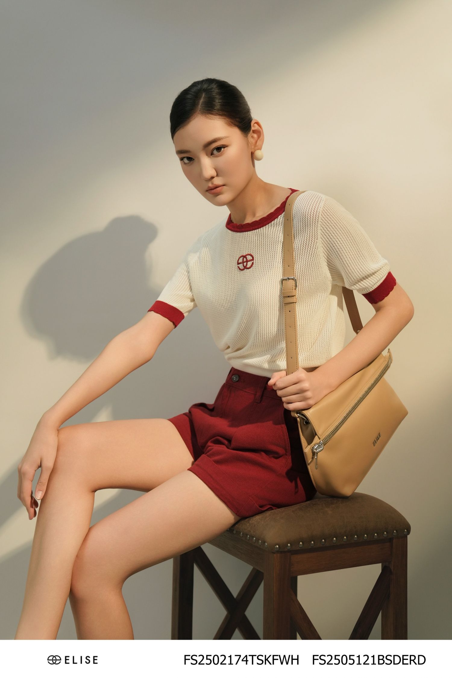 QUẦN SOOC DENIM ĐỎ ĐÔ GẤU LƠVÊ
