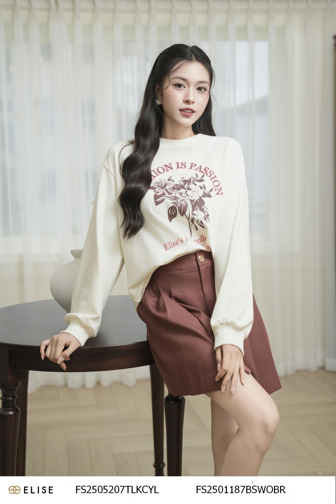 QUẦN SOOC SỢI NÂU ĐẤT XẾP LY