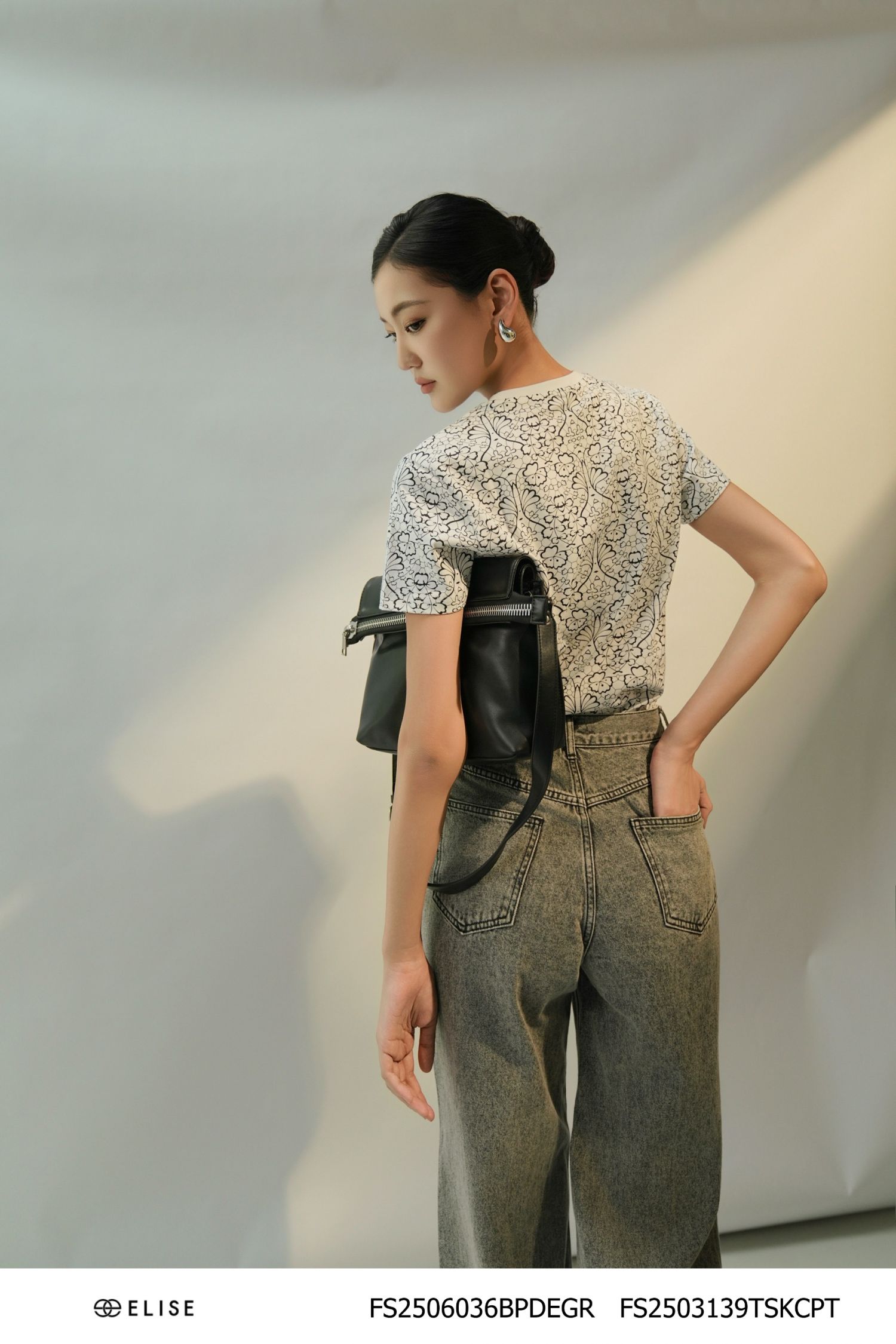 QUẦN DENIM SUÔNG GHI MỐC