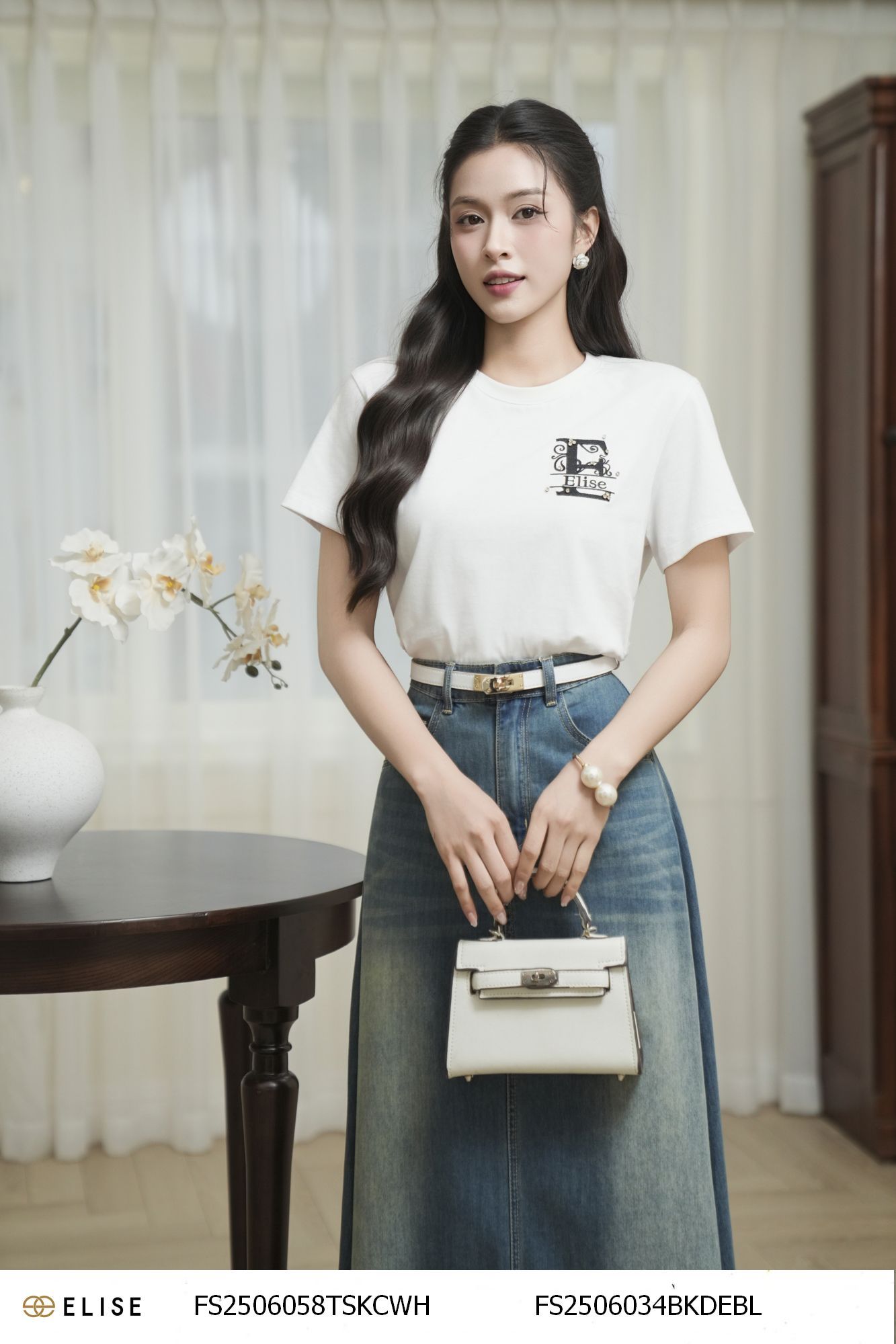JUPE DENIM XANH BẠC ĐŨI MÔNG