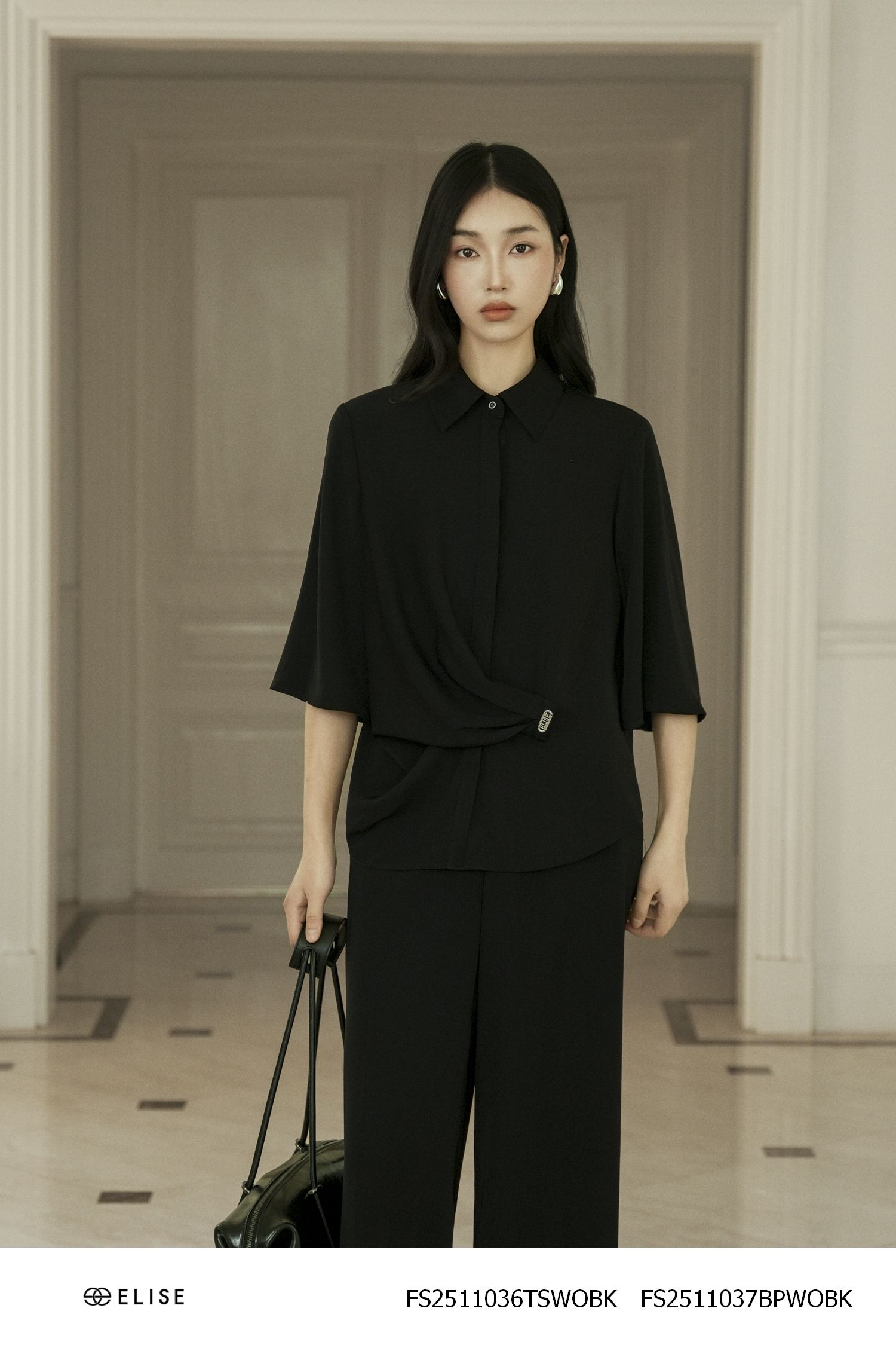 SM ĐEN TAY LỠ VẠT EO CHÉO