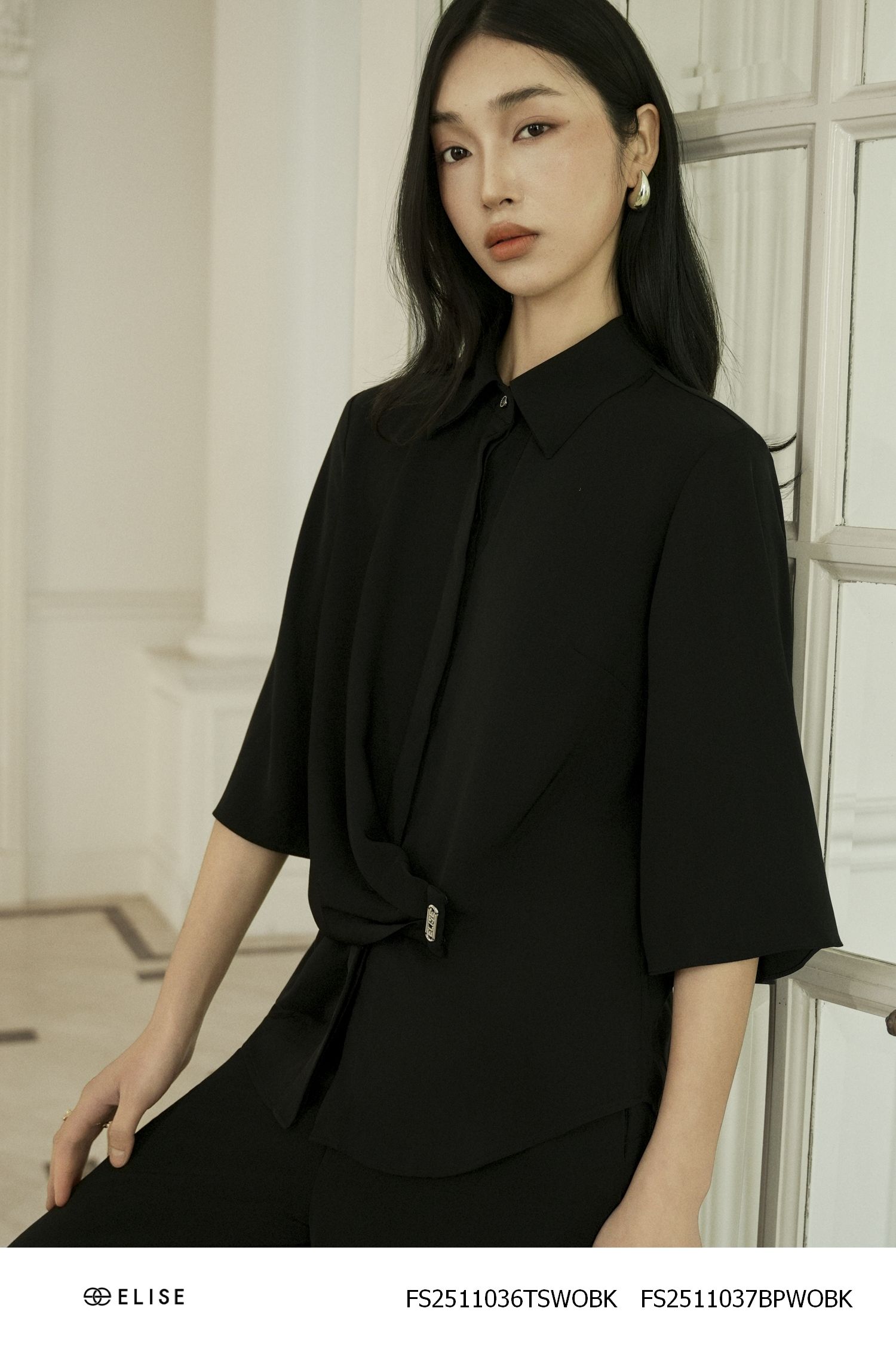 SM ĐEN TAY LỠ VẠT EO CHÉO