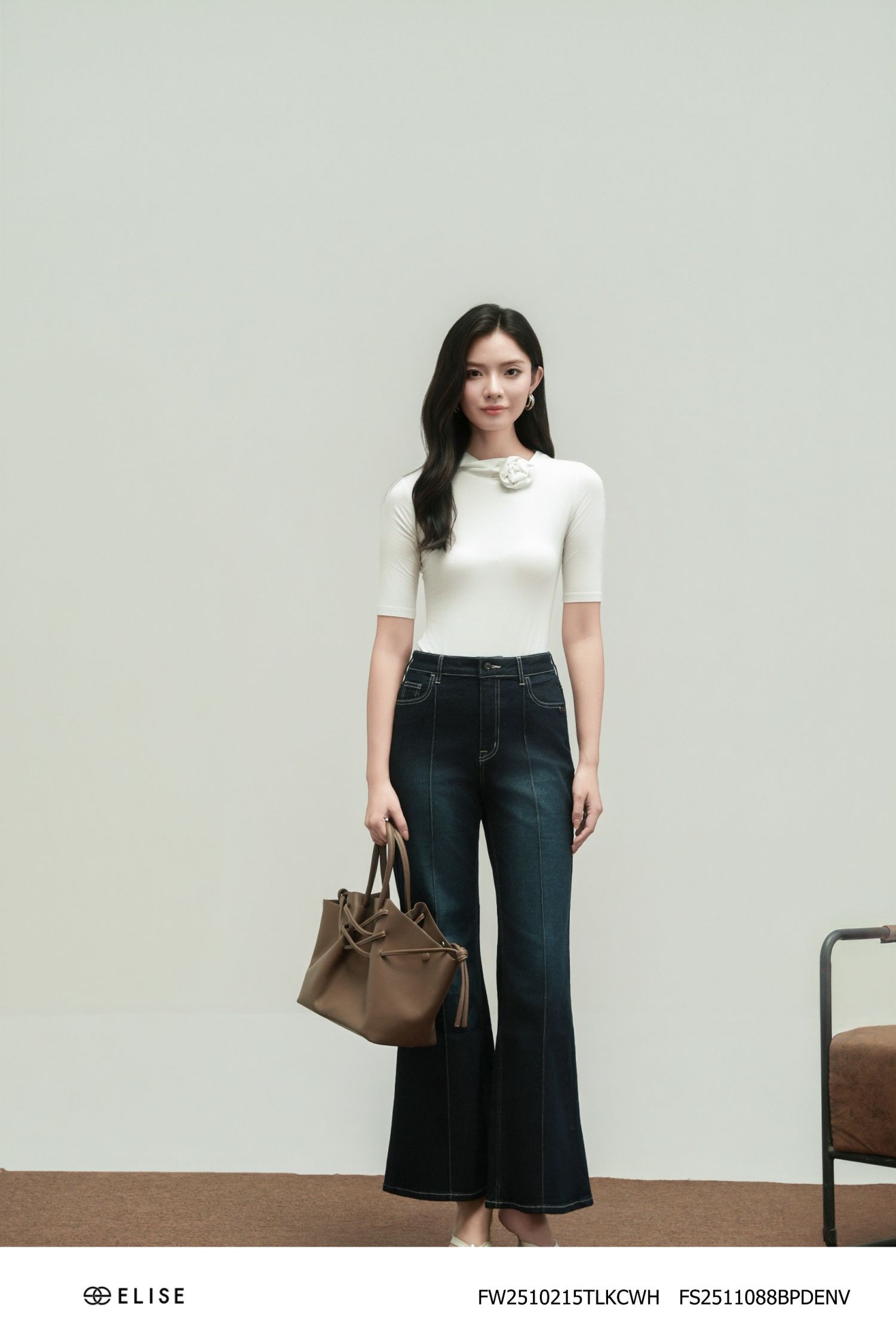 QUẦN JEANS XANH NAVY ỐNG LOE
